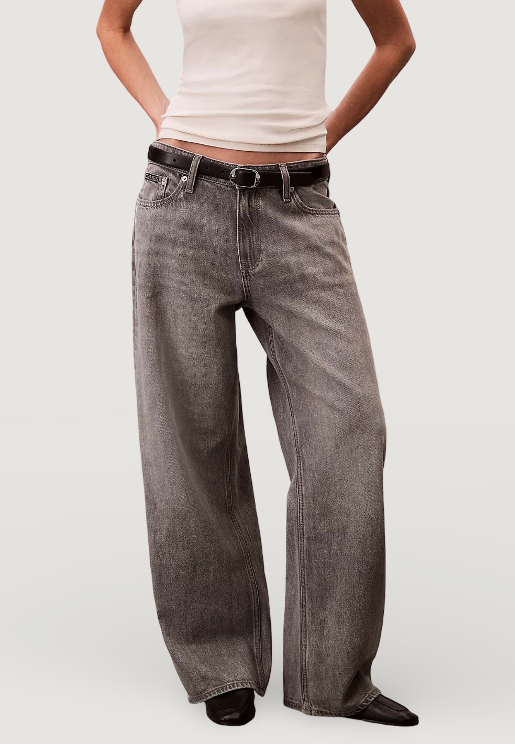 Baggy and Boyfriend jeans Calvin Klein Jeans LOW RISE BAGGY GREY