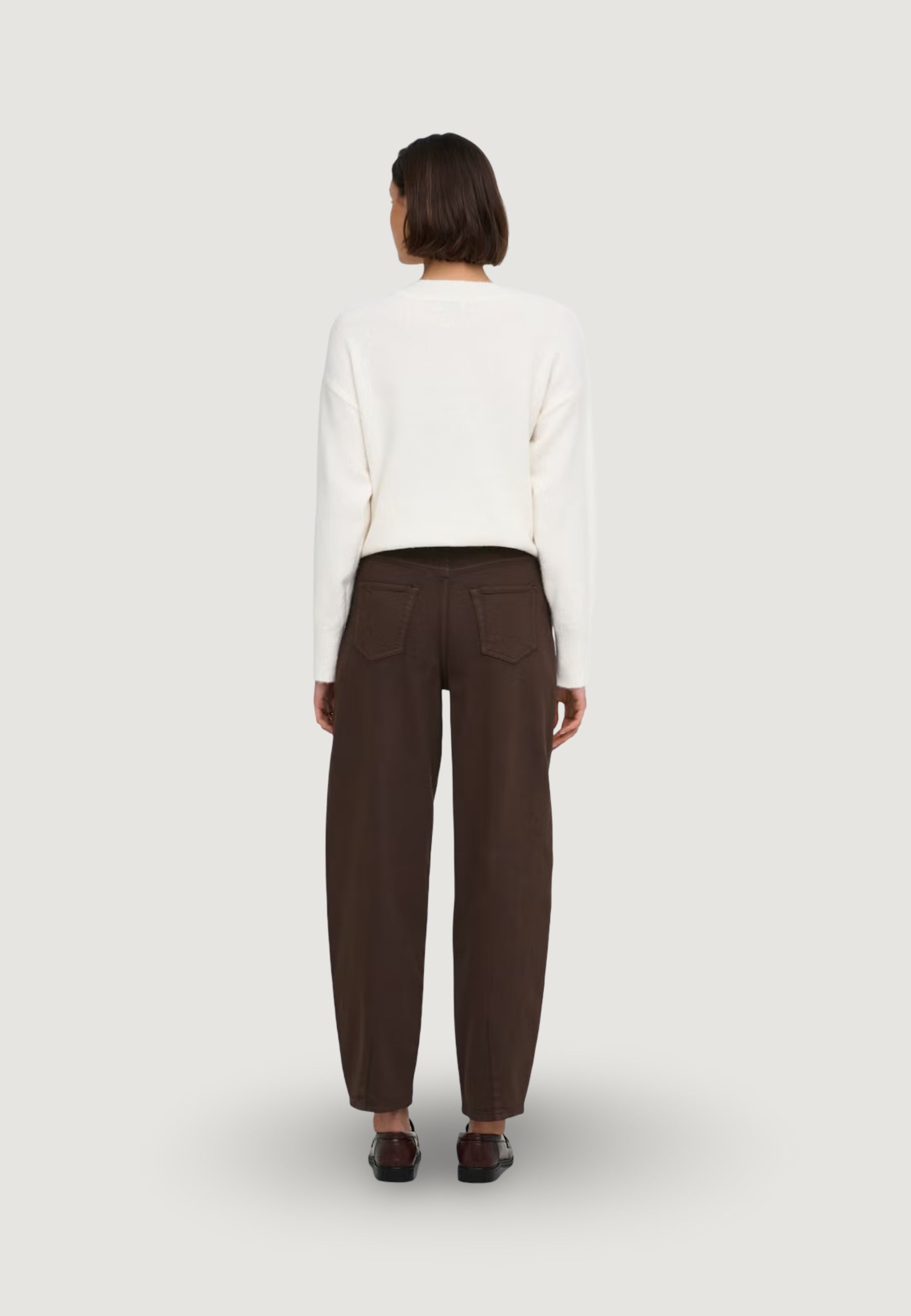 Jeans baggy Jacqueline de Yong Jdysusie Mw Barrel Brown 104 Dnm