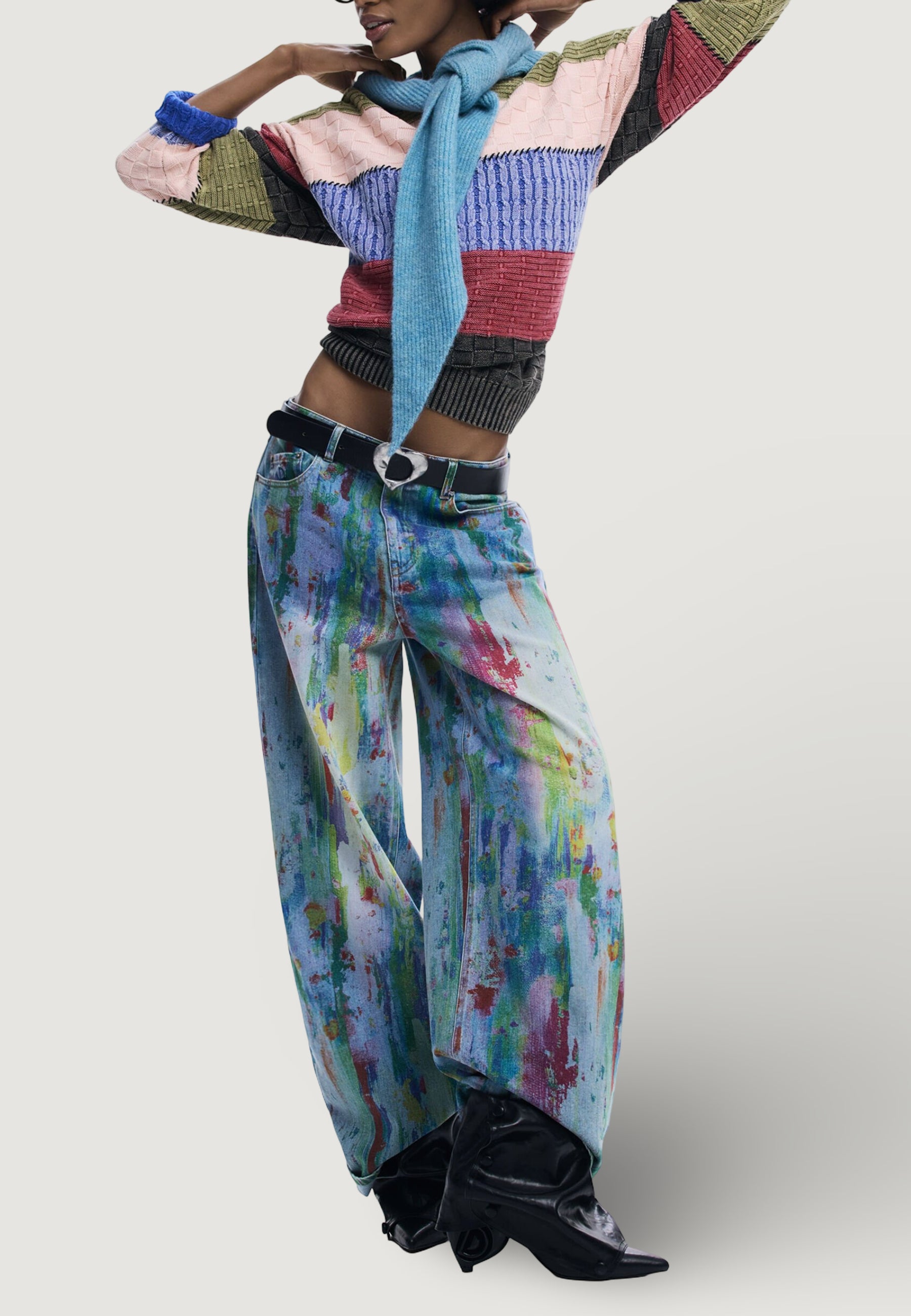 Jeans larghi Desigual BRUSH