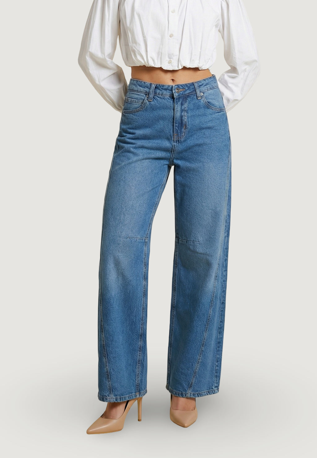 Baggy jeans I am Jeans Cotone A Gamba Larga