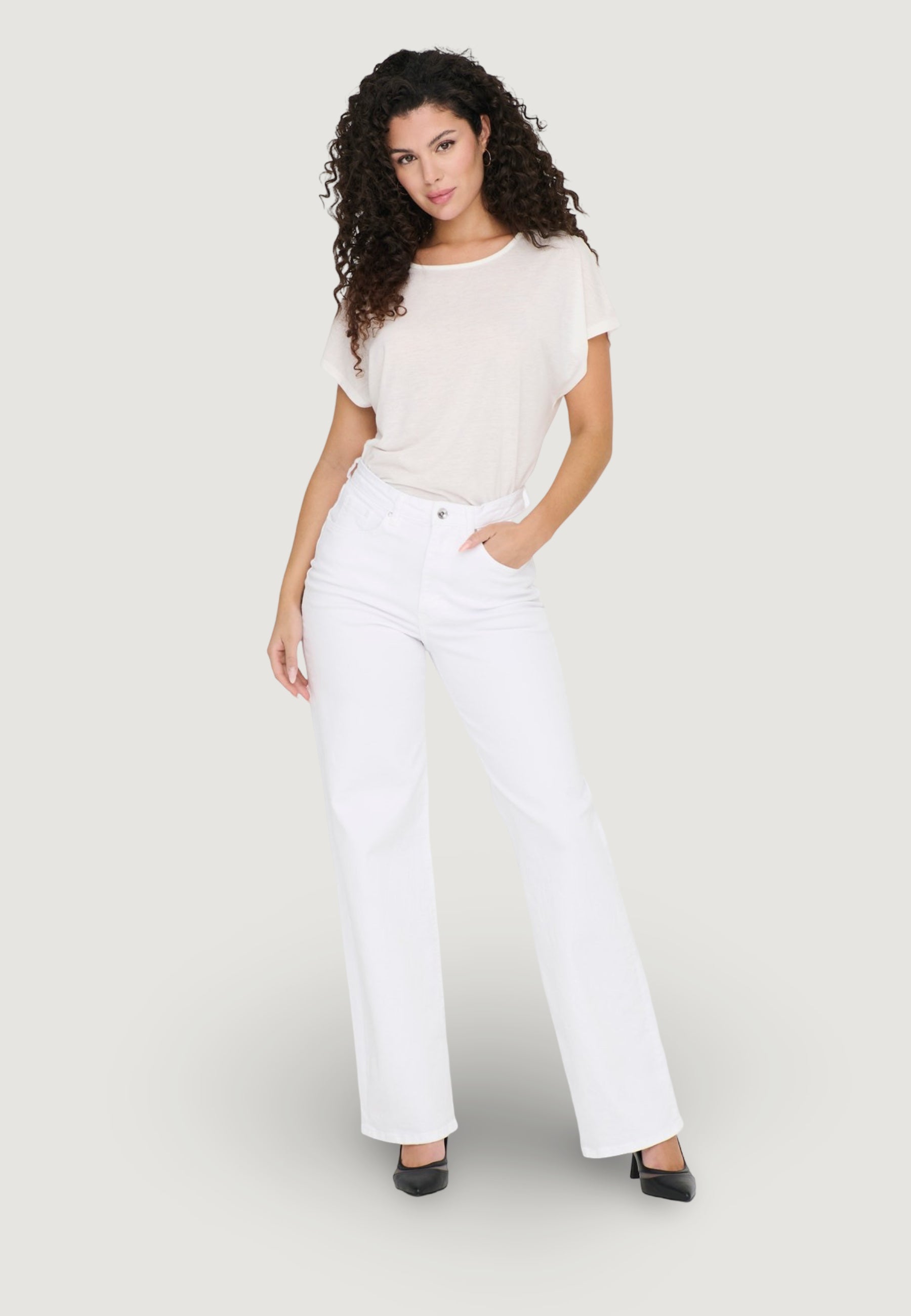 Jeans larghi Only ONLJUICY HW WIDE LEG DNM REA NOOS