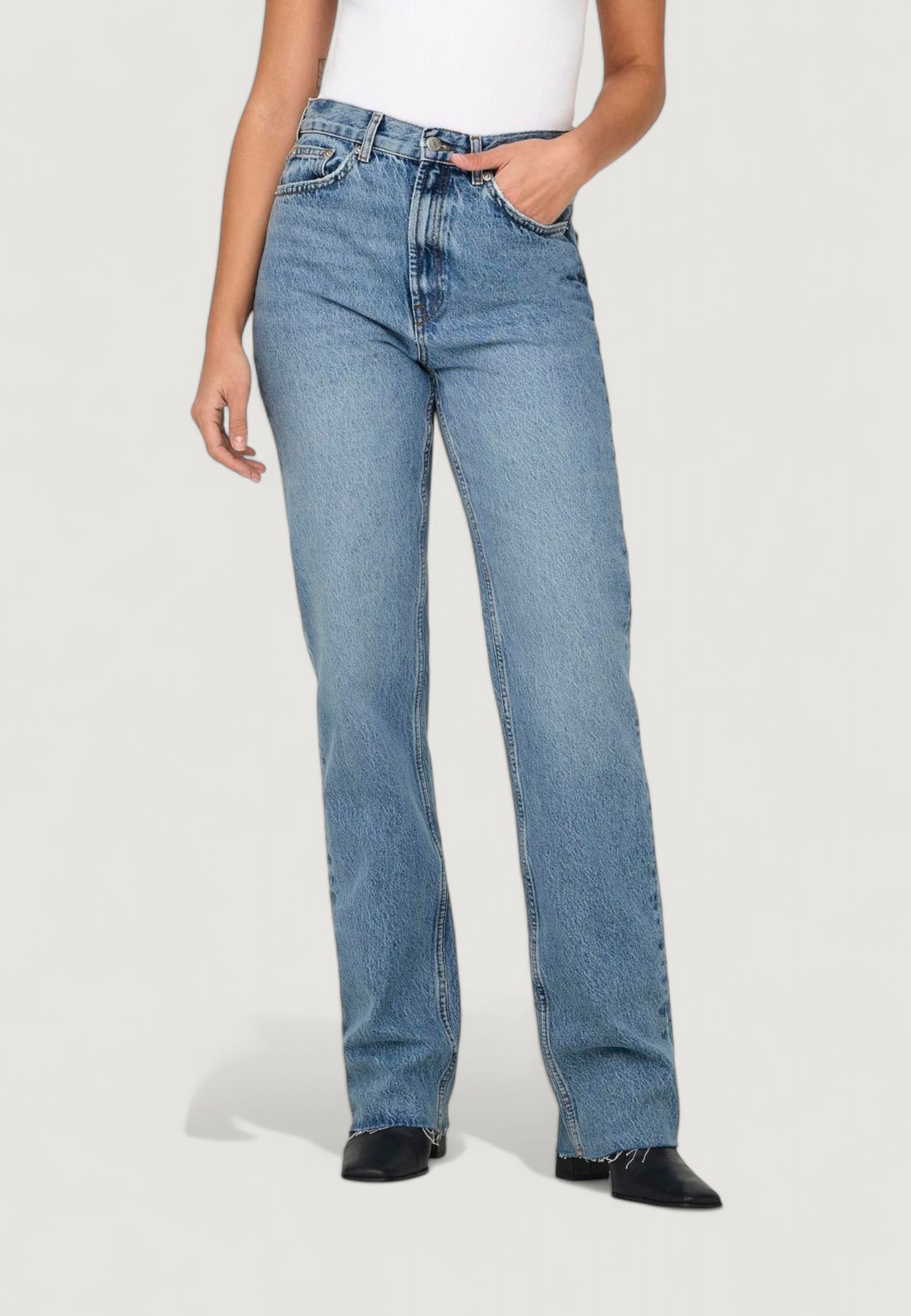 Jeans larghi Only ONLRILEY LIFE EX HW STR DNM DOT353 NOOS