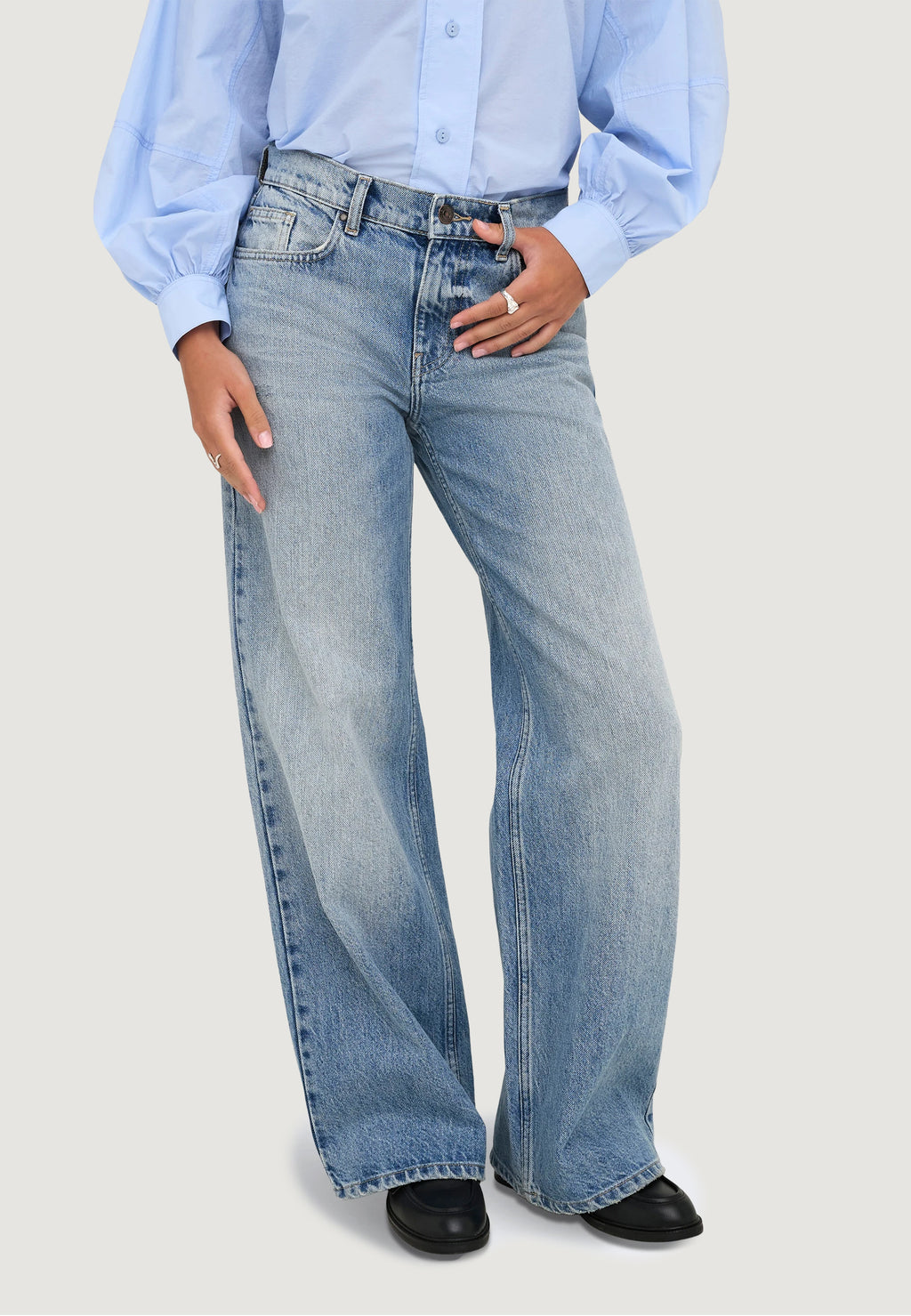 Jeans larghi Only Onlhope Low Waist Wide Dnm Tai