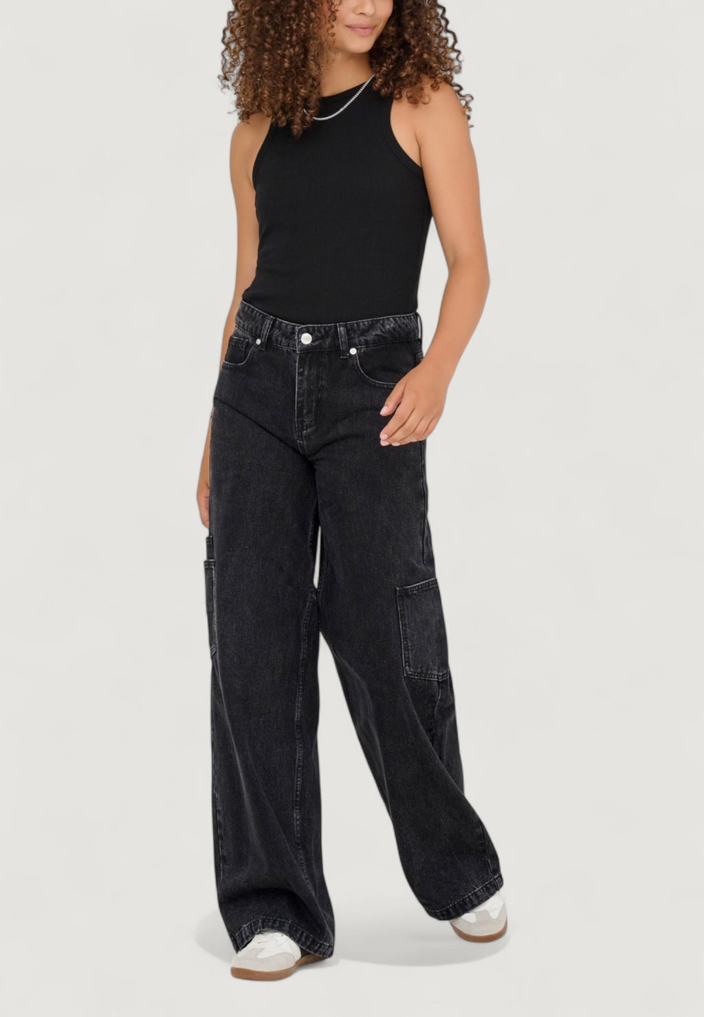 Jeans larghi Only Onlkira Reg Wide Cargo Dnm Mae