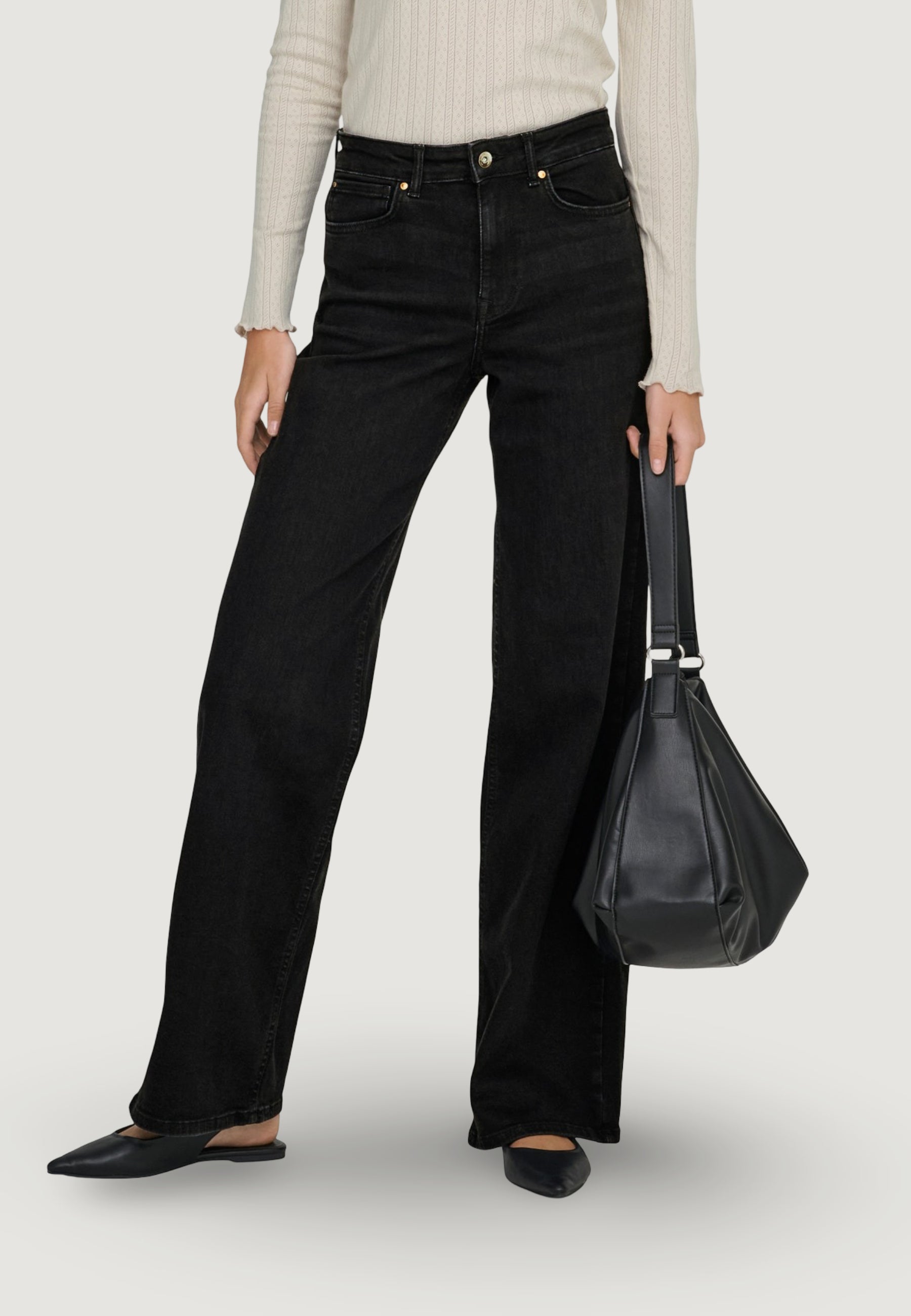 Jeans larghi Only ONLMADISON BLUSH HW WIDE DNM CRO099 Noos