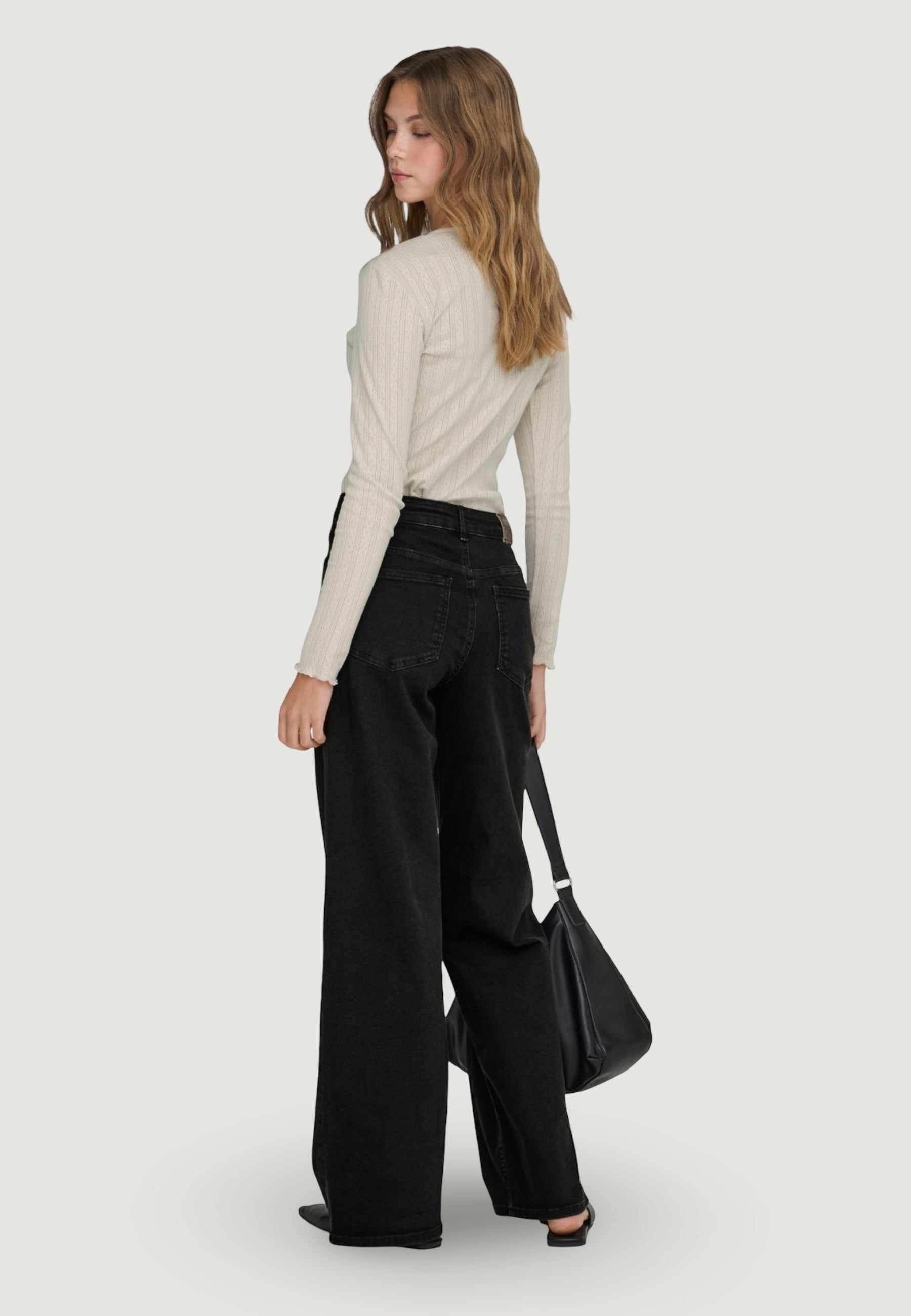 Jeans larghi Only ONLMADISON BLUSH HW WIDE DNM CRO099 Noos