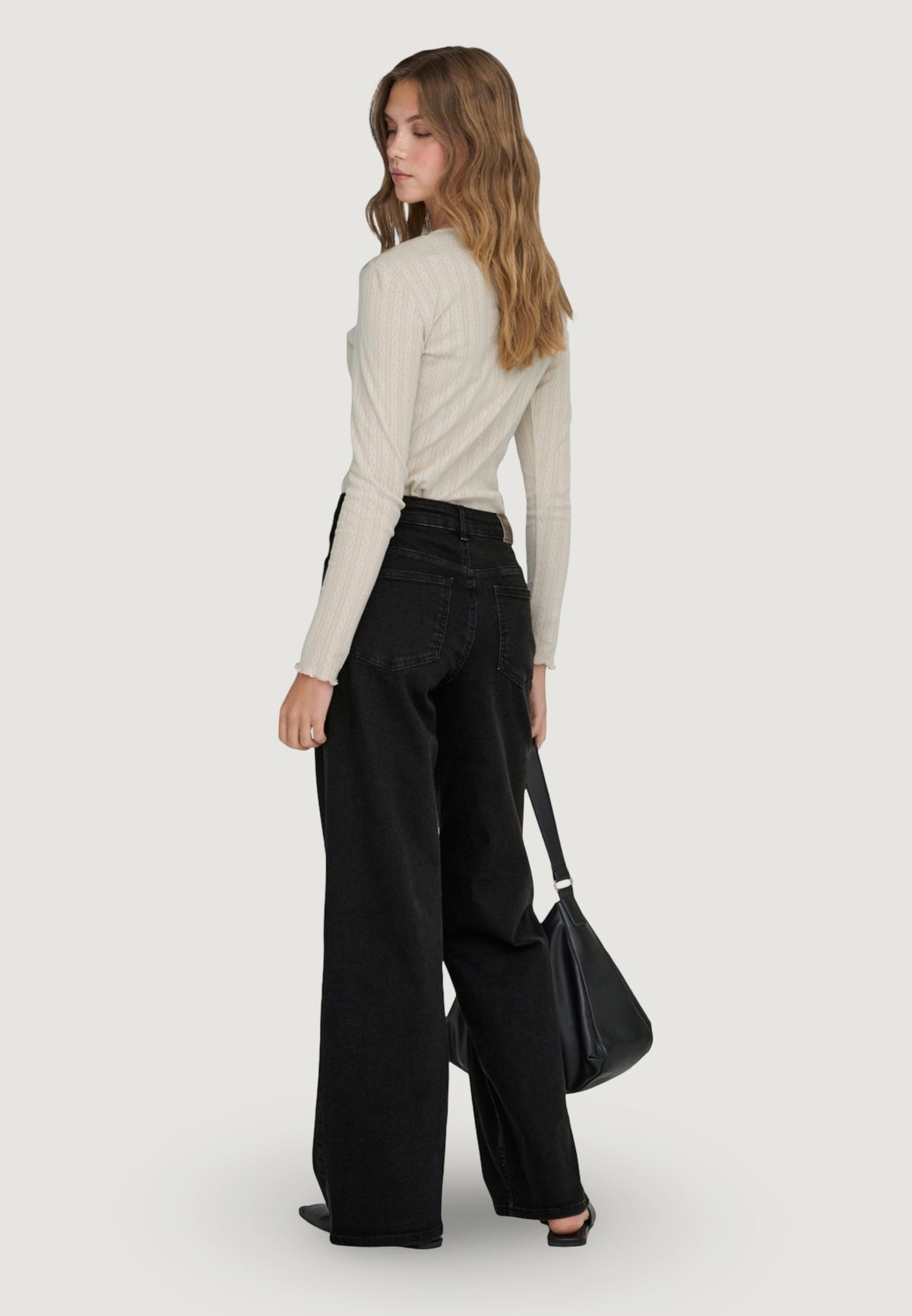 Jeans larghi Only ONLMADISON BLUSH HW WIDE DNM CRO099 Noos
