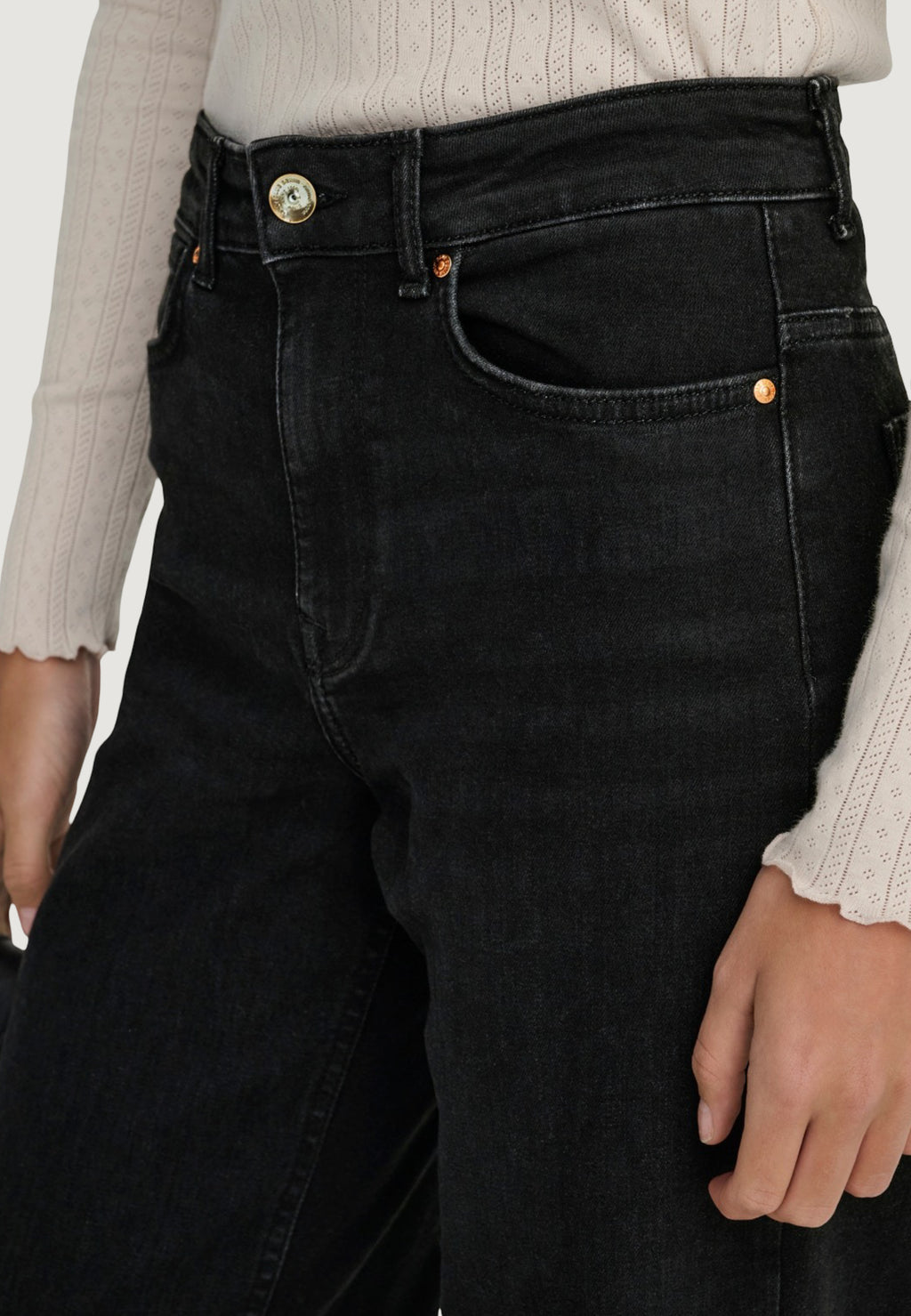 Jeans larghi Only ONLMADISON BLUSH HW WIDE DNM CRO099 Noos