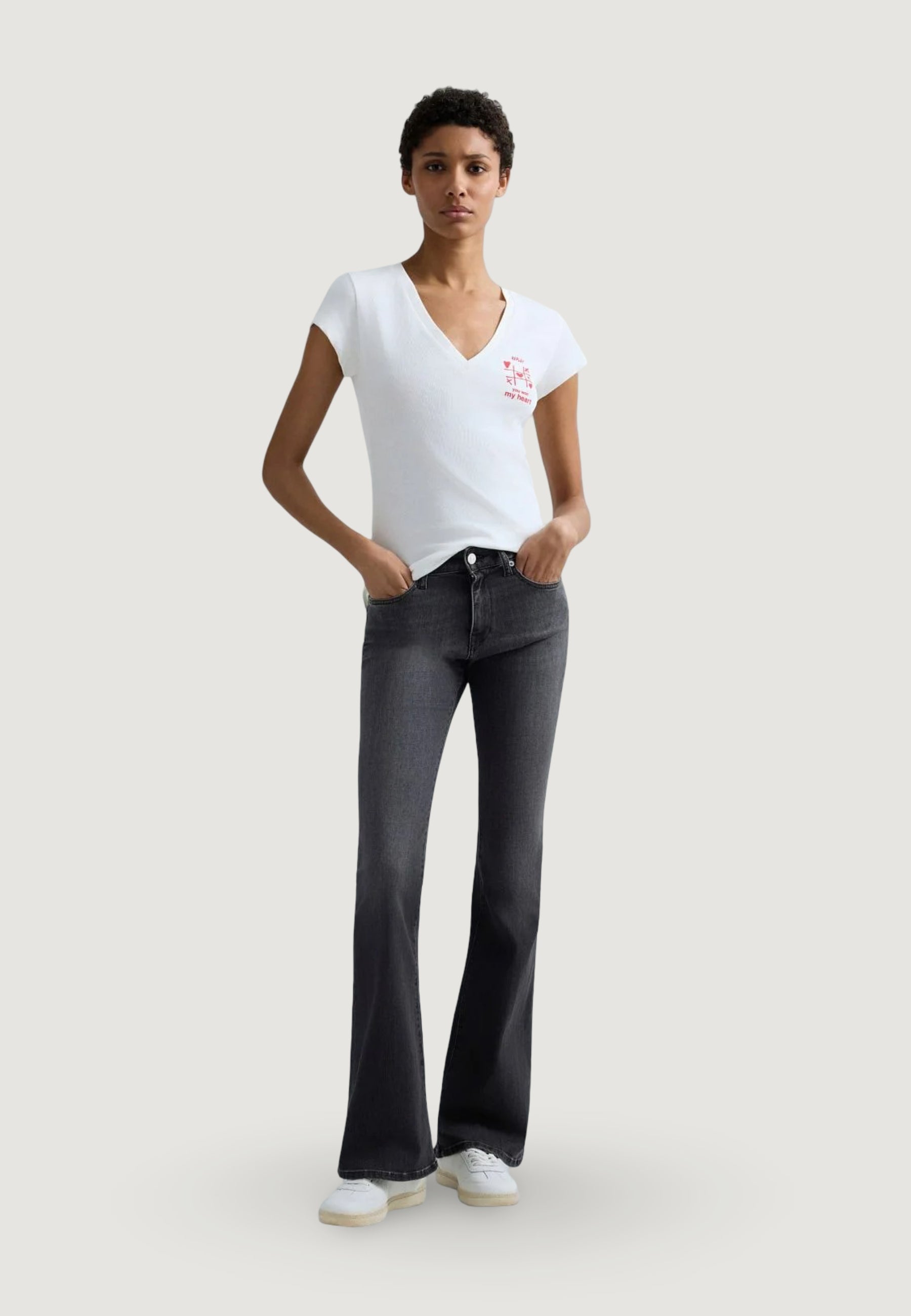 Jeans larghi Replay FLARE REGULAR WAIST