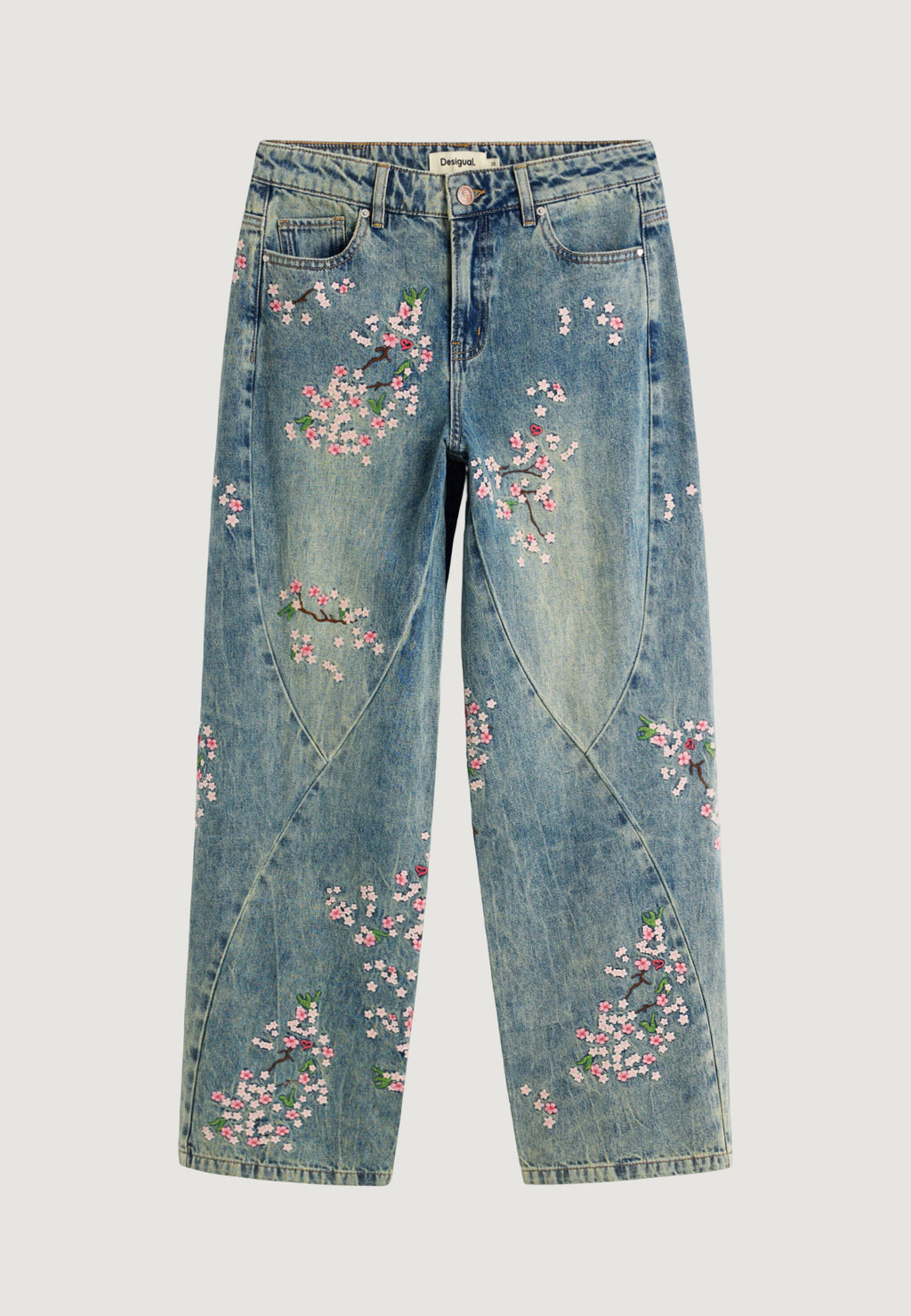 Jeans mom Desigual DENIM FLOWERS JAPANESE