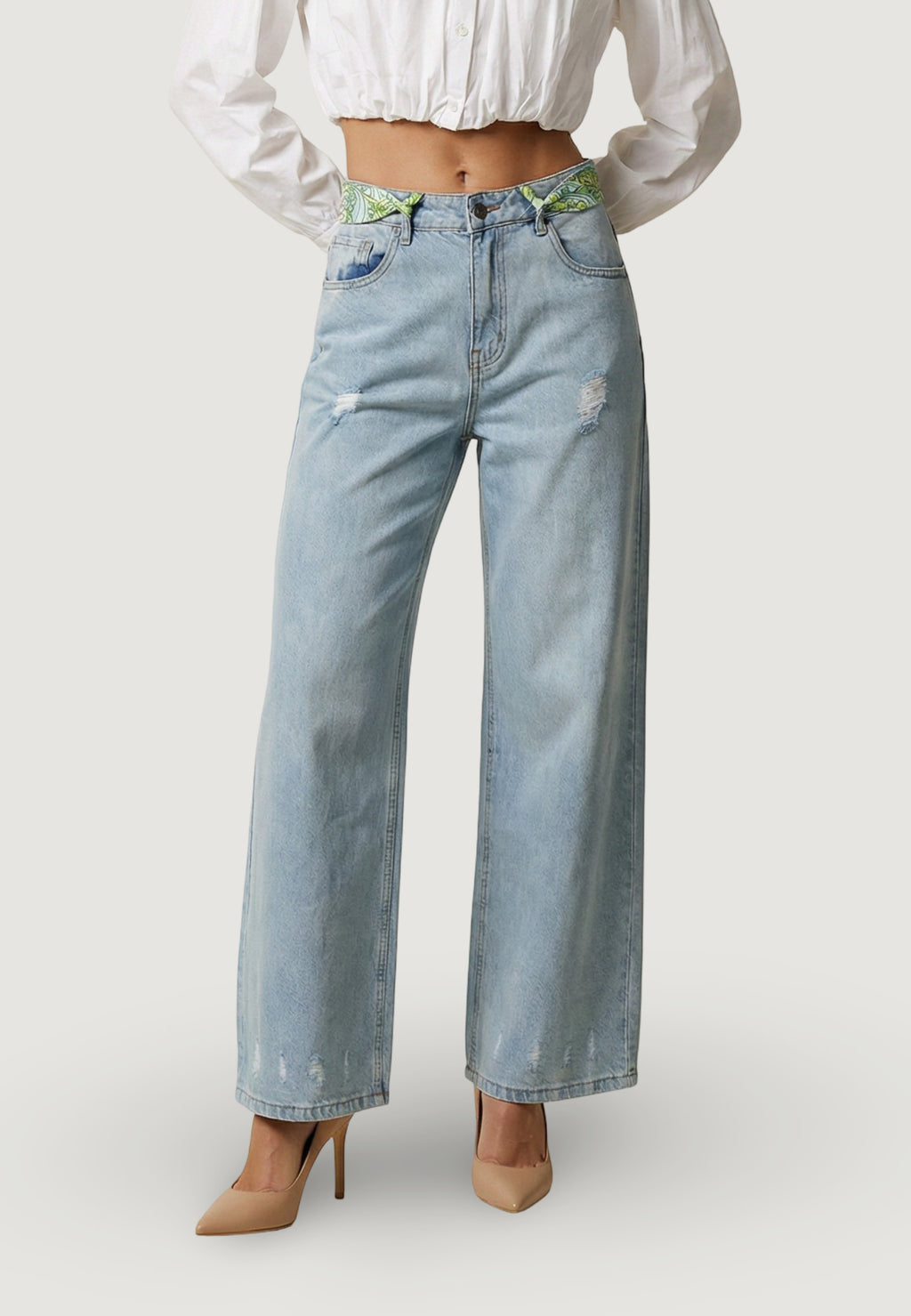 Jeans mom I am Jeans Cotone Strappati