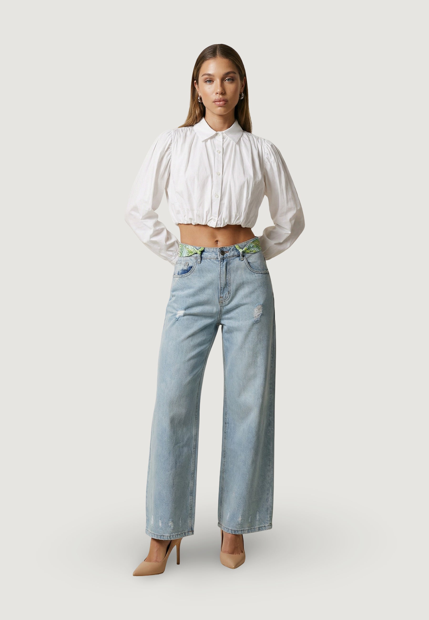 Jeans mom I am Jeans Cotone Strappati
