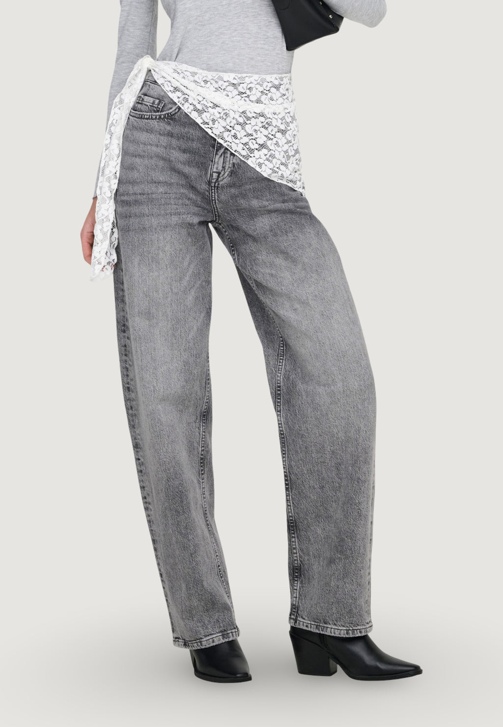Mom jeans Jacqueline de Yong JDYBAILEY HW BARREL JEANS MG DNM