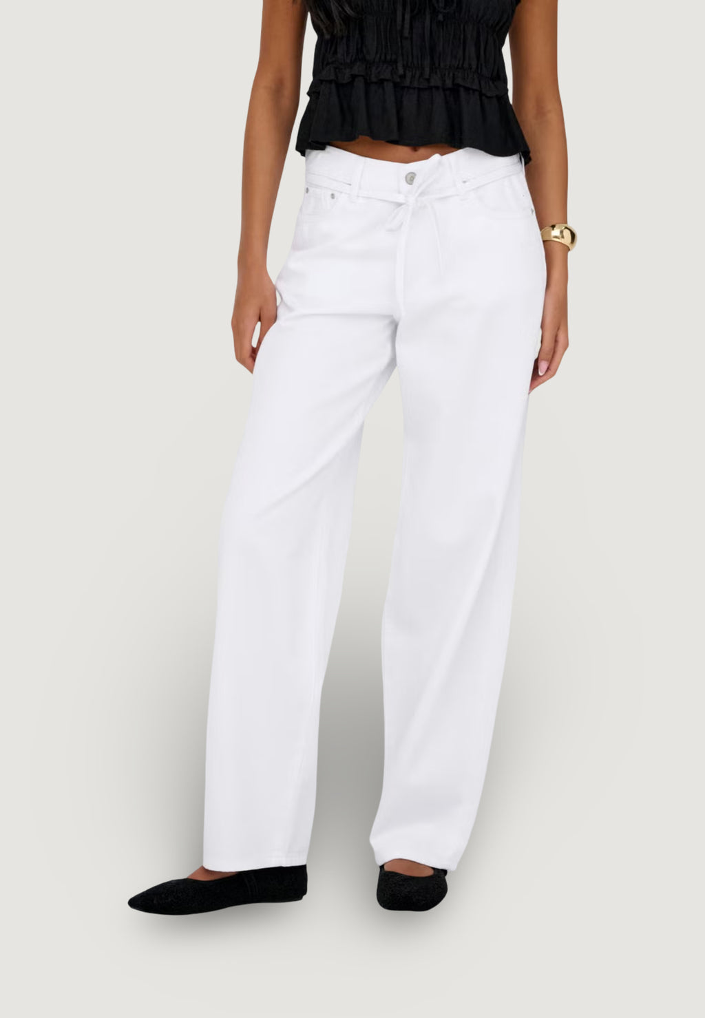 Mom jeans Only ONLGIANNA MW STRAIGHT DOT DNM NOOS