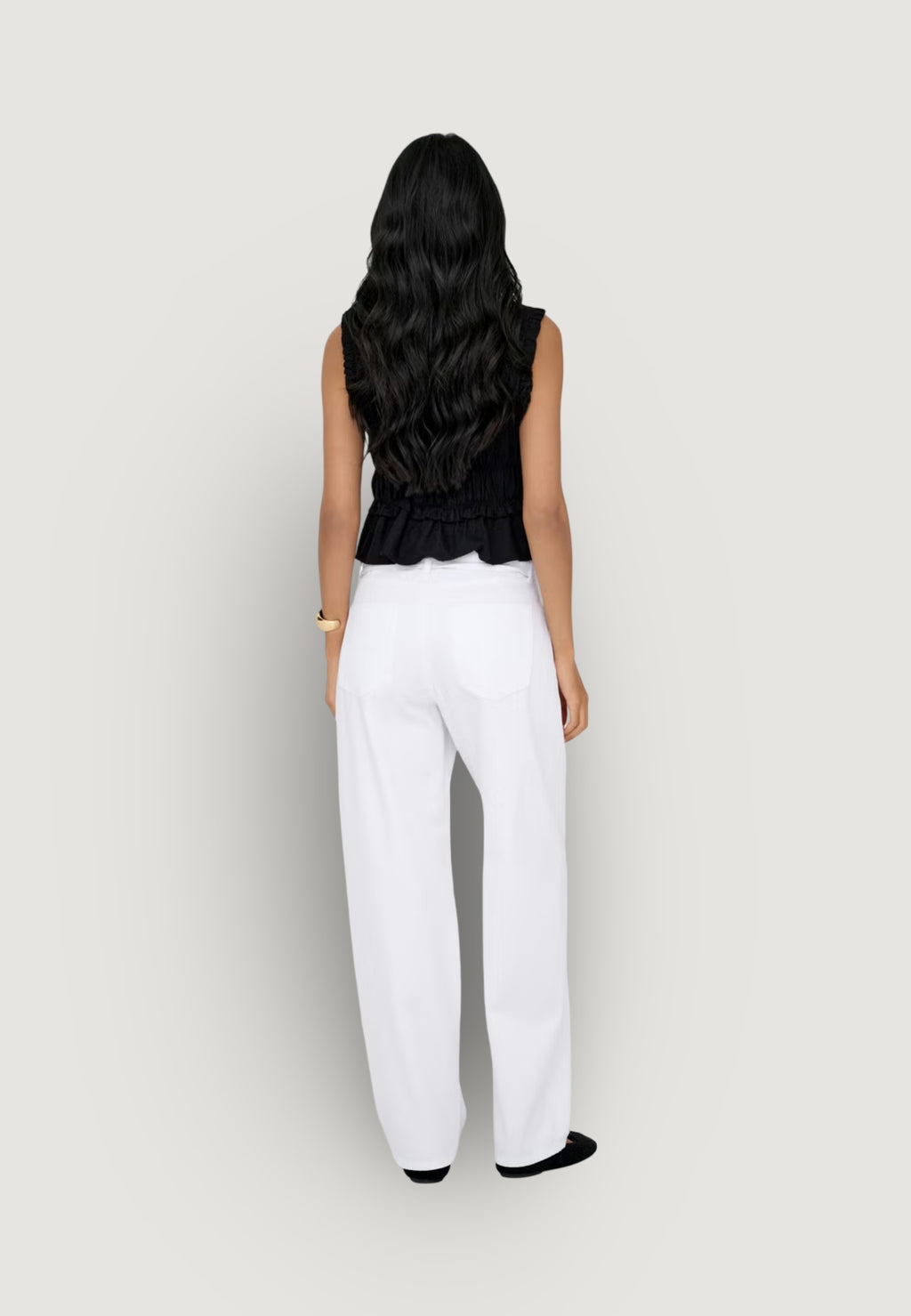 Mom jeans Only ONLGIANNA MW STRAIGHT DOT DNM NOOS