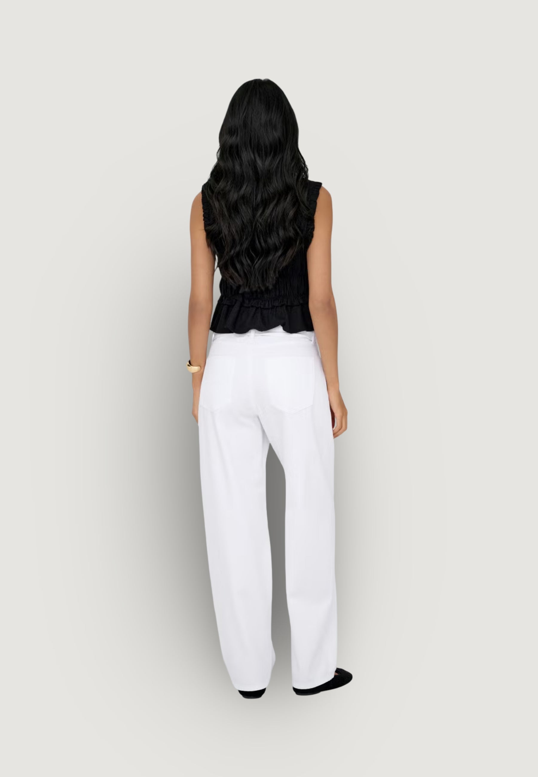 Mom jeans Only ONLGIANNA MW STRAIGHT DOT DNM NOOS