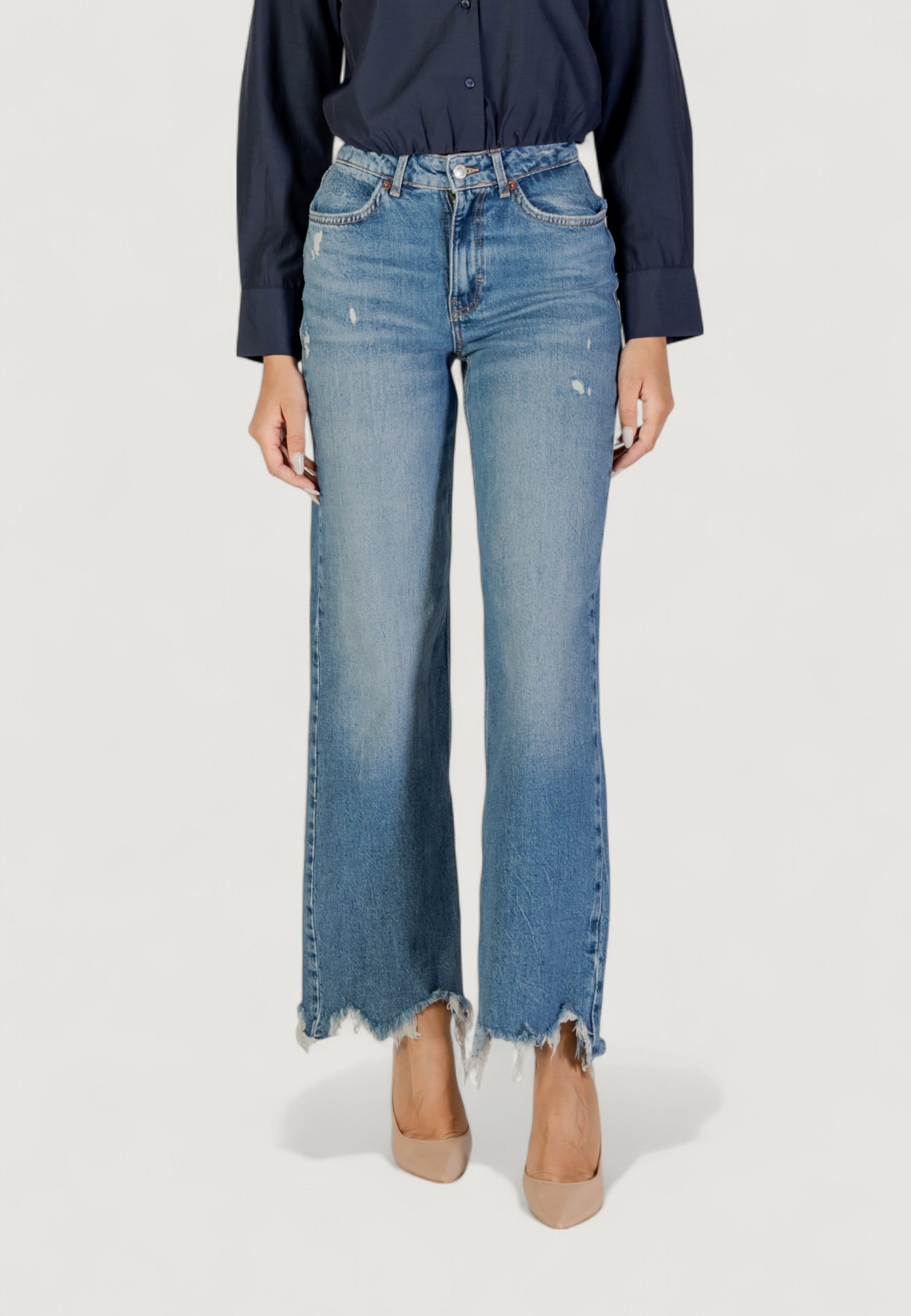 Jeans mom Only ONLJUICY HW WIDE DES MB DNM JEANS DOT