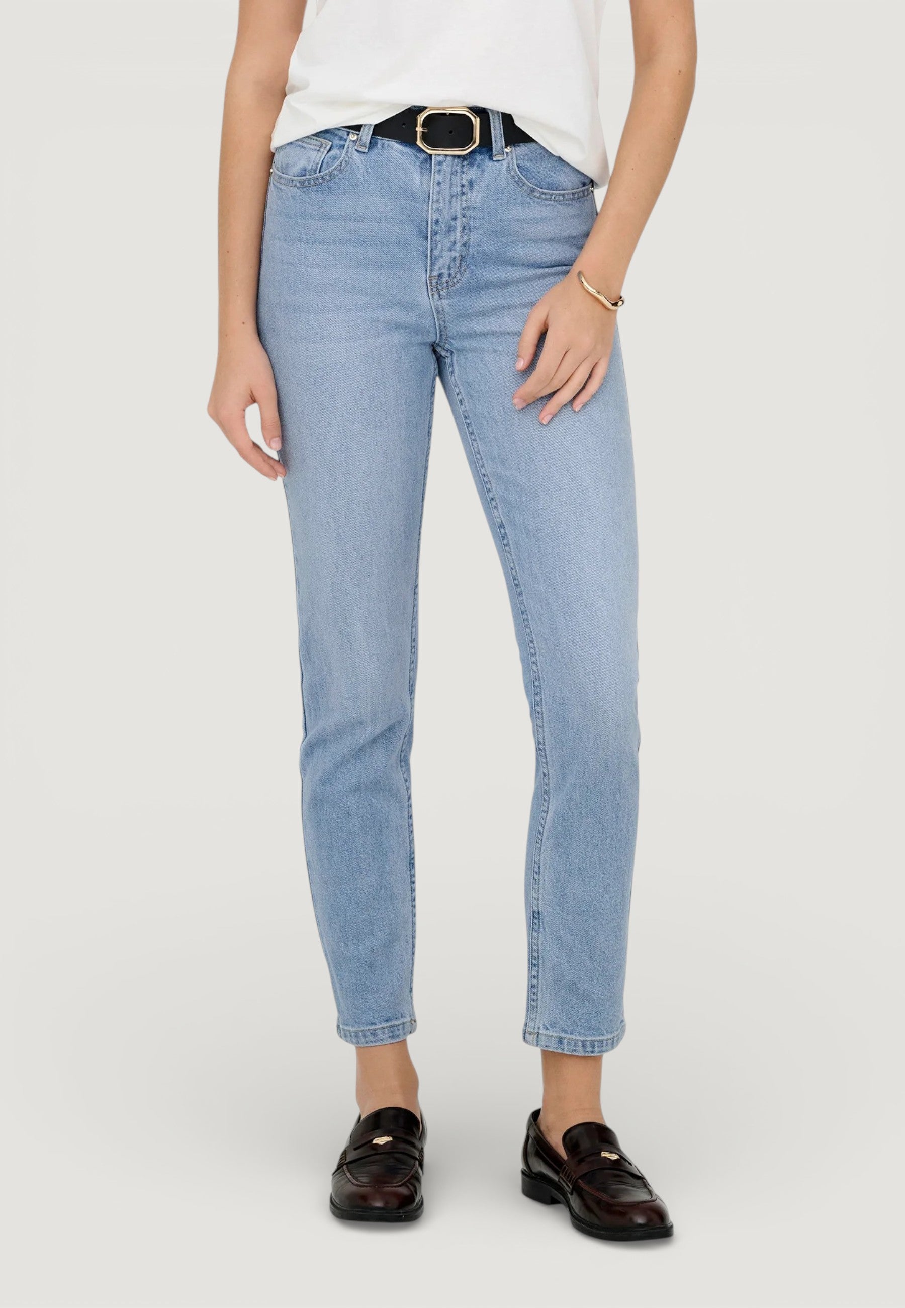 Jeans mom Only Onlemily Hw Straight Ank Dnm Mae009 Noos