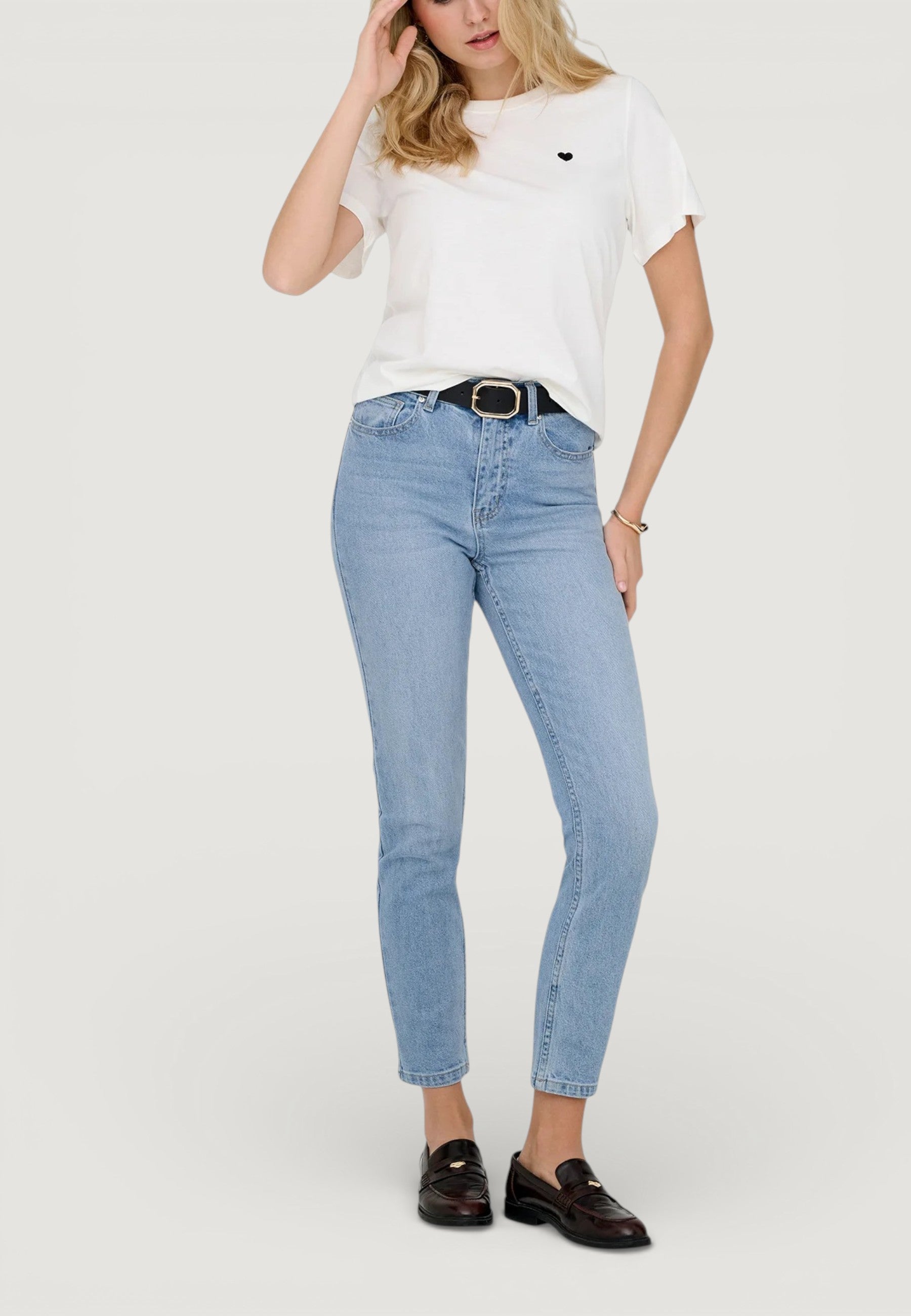 Jeans mom Only Onlemily Hw Straight Ank Dnm Mae009 Noos