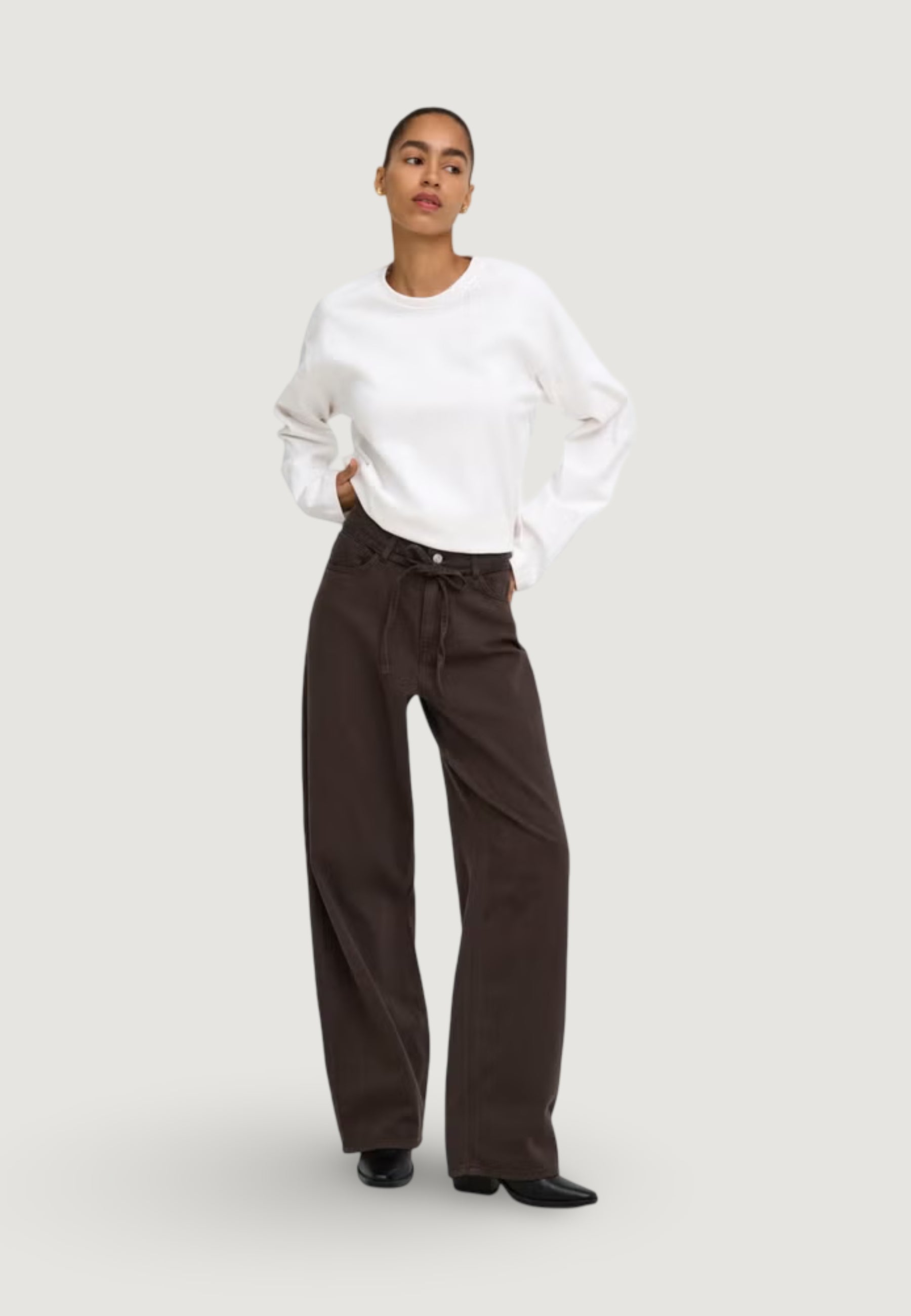 Jeans mom Only ONLGIANNA-SILLA MW ST BELT PANT PNT NOOS