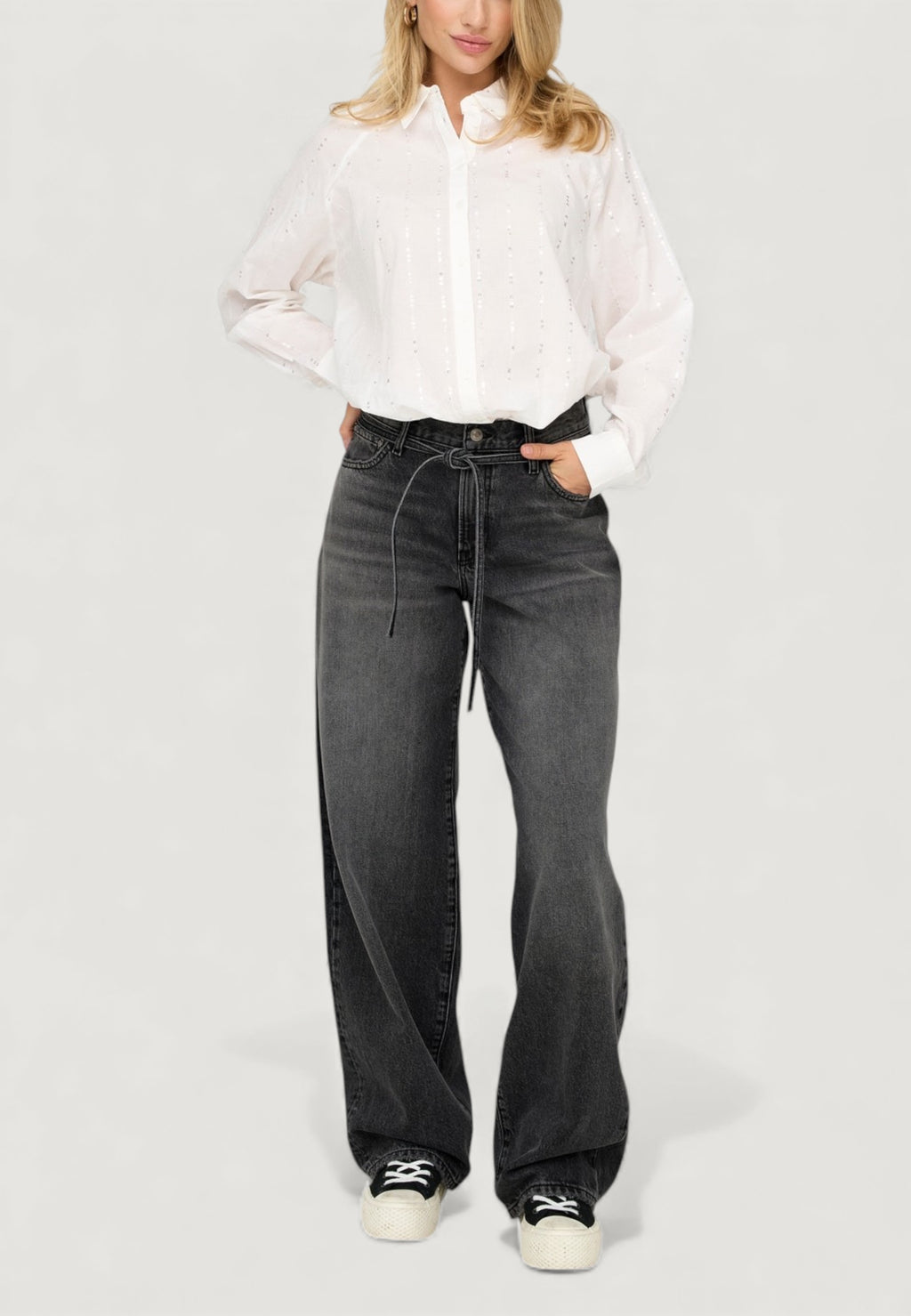 Mom jeans Only ONLGIANNA MW STRAIGHT DNM DOT980 NOOS