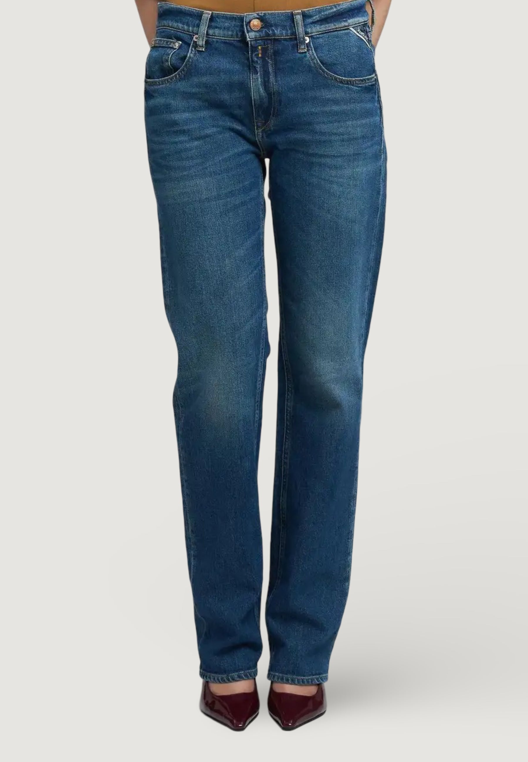 Jeans mom Replay AKEME STRAIGHT LOW WAIST