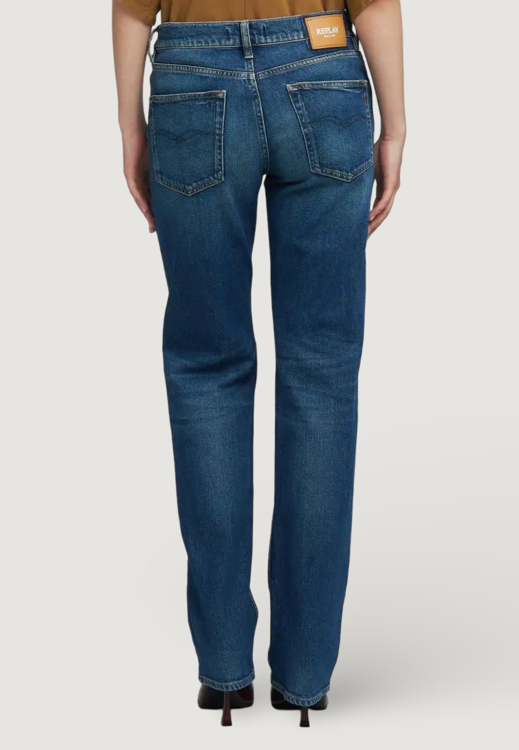 Jeans mom Replay AKEME STRAIGHT LOW WAIST