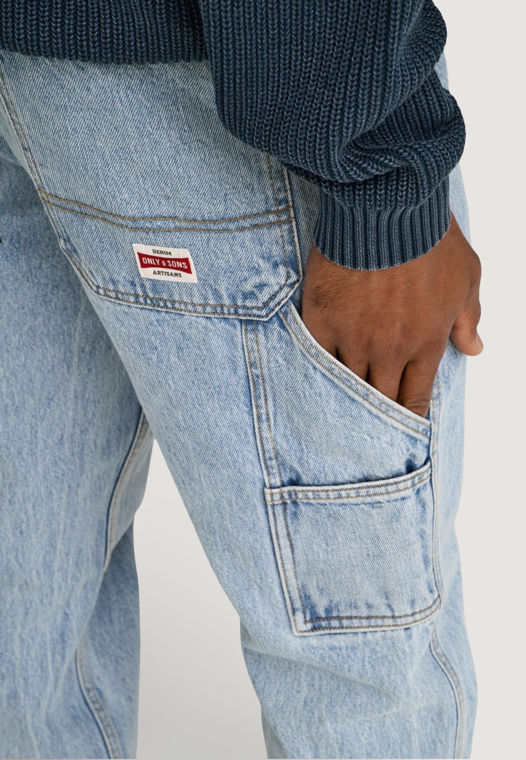 Regular / Loose jeans Only & Sons ONSEDGE STRAIGHT CAR LB 1087TAI DNM NOOS