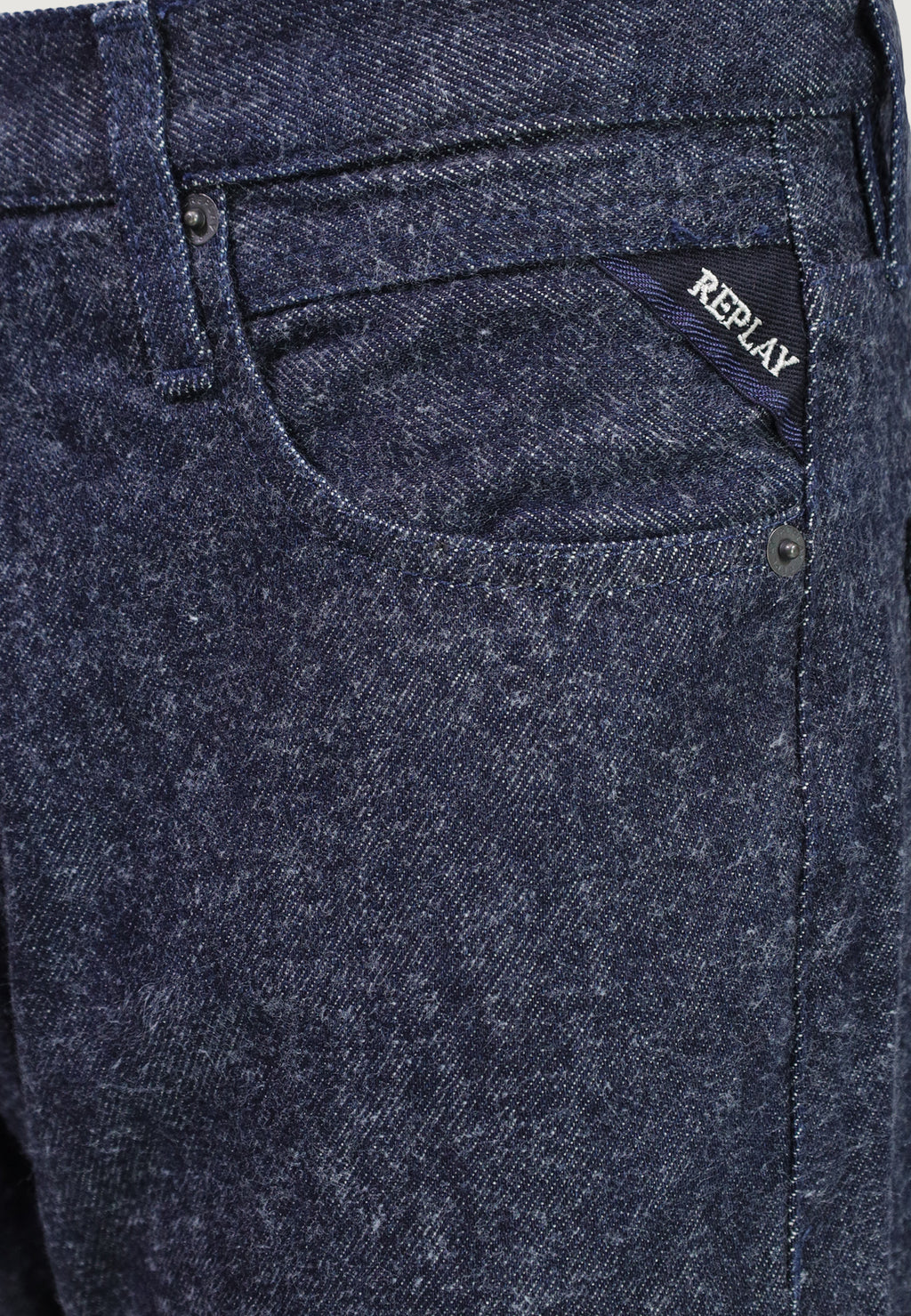 Regular / Loose jeans Replay 12 OZ WOOLLY BLUE COTTON DENIM