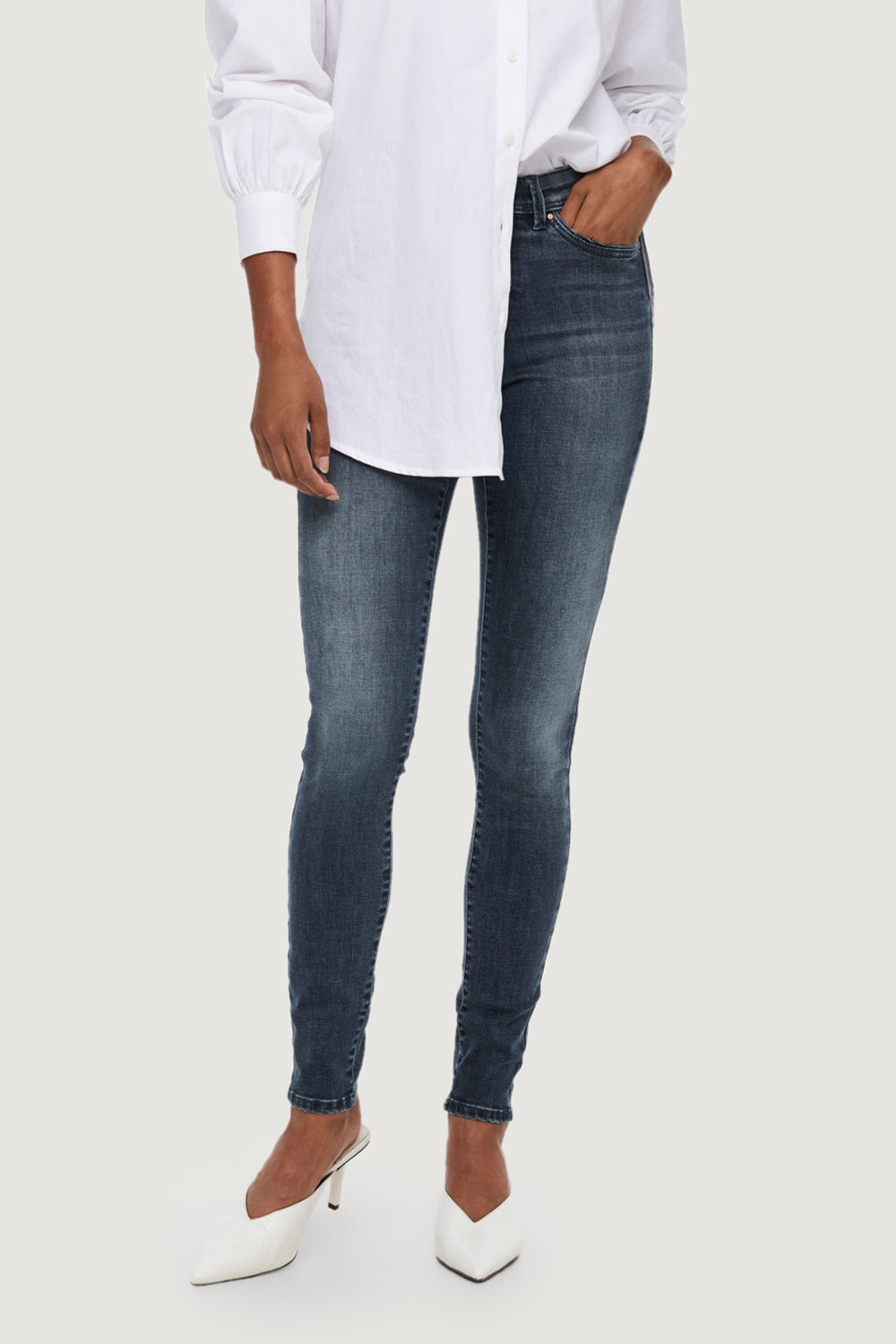 Jeans skinny Only ONLWAUW MID SK DNM BJ777 NOOS