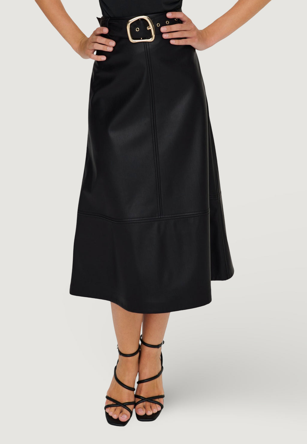 Longuette skirts Jacqueline de Yong Jdyantoine Hw Faux Leather Skirt Pnt