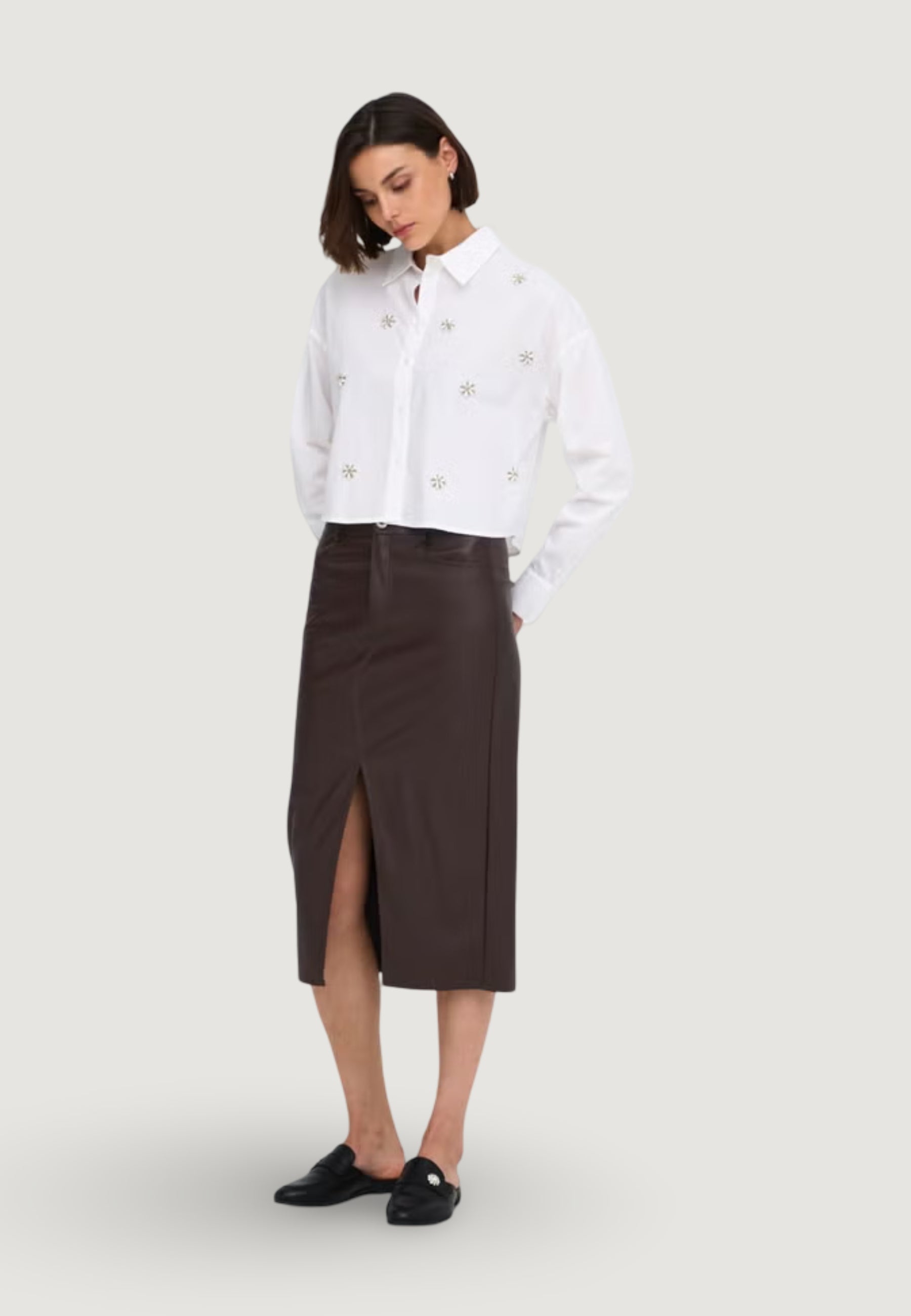 Longuette skirts Only ONLBITTEN FAUX LEATH PENCIL SKIRT CC OTW