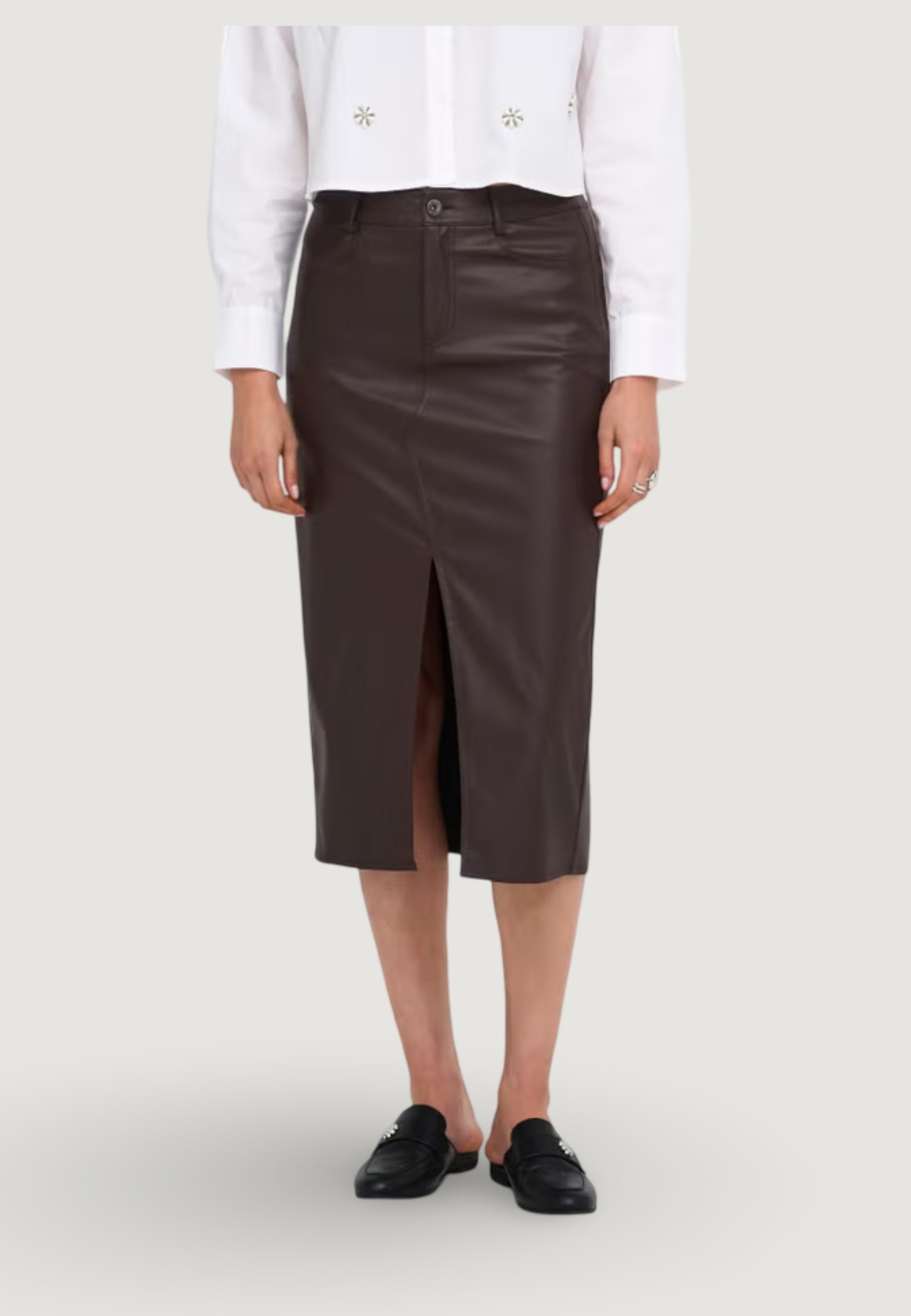Longuette skirts Only ONLBITTEN FAUX LEATH PENCIL SKIRT CC OTW