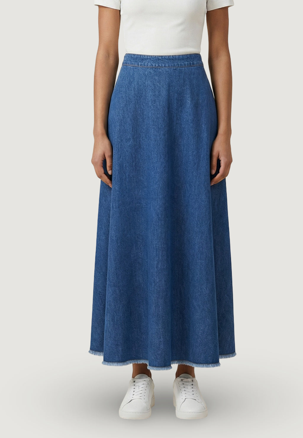 Longuette Only Onlmone Flowy Maxi Dnm Skirt Gua Sud