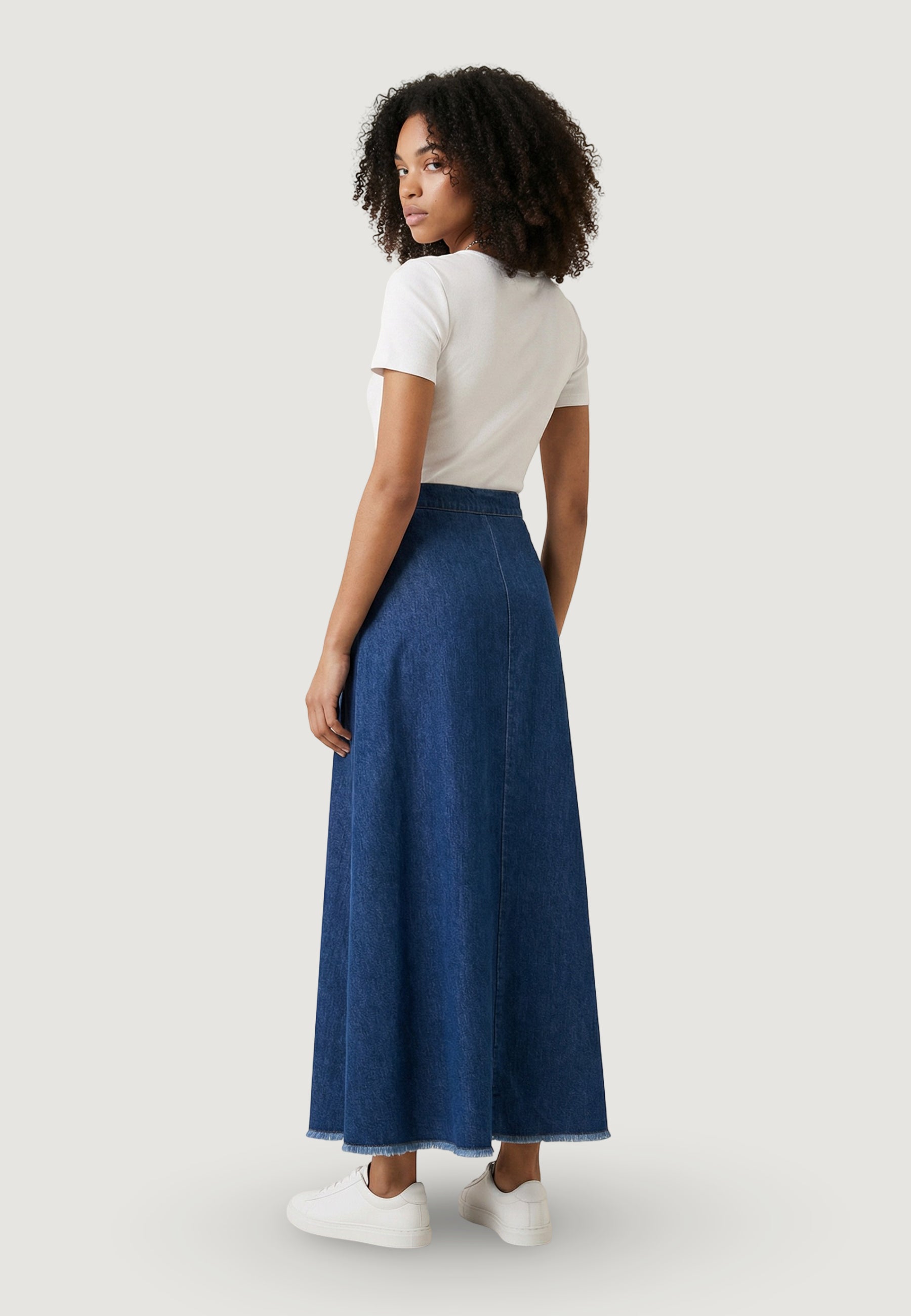 Longuette Only Onlmone Flowy Maxi Dnm Skirt Gua Sud