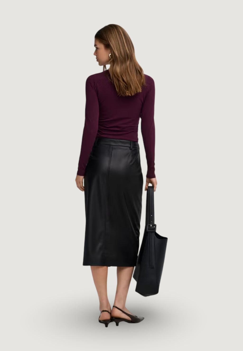 Longuette Only ONLBITTEN FAUX LEATH PENCIL SKIRT CC OTW