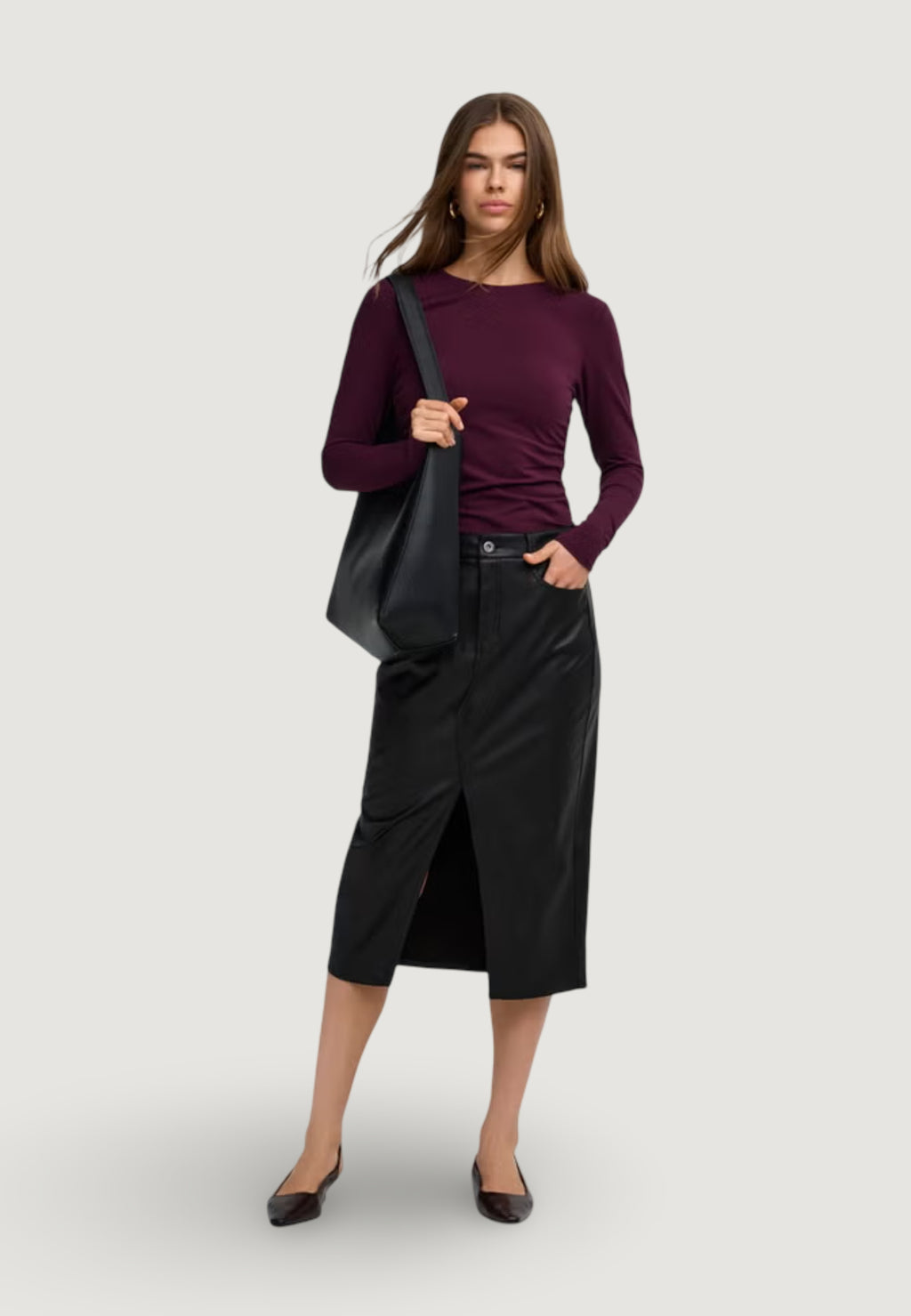 Longuette Only ONLBITTEN FAUX LEATH PENCIL SKIRT CC OTW