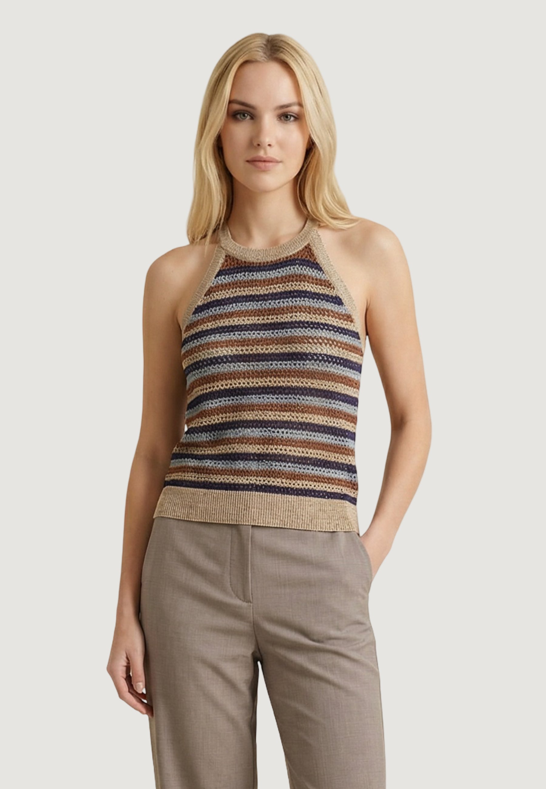 Maglia gilet Artigli TOP MULTIRIGHE LUREX