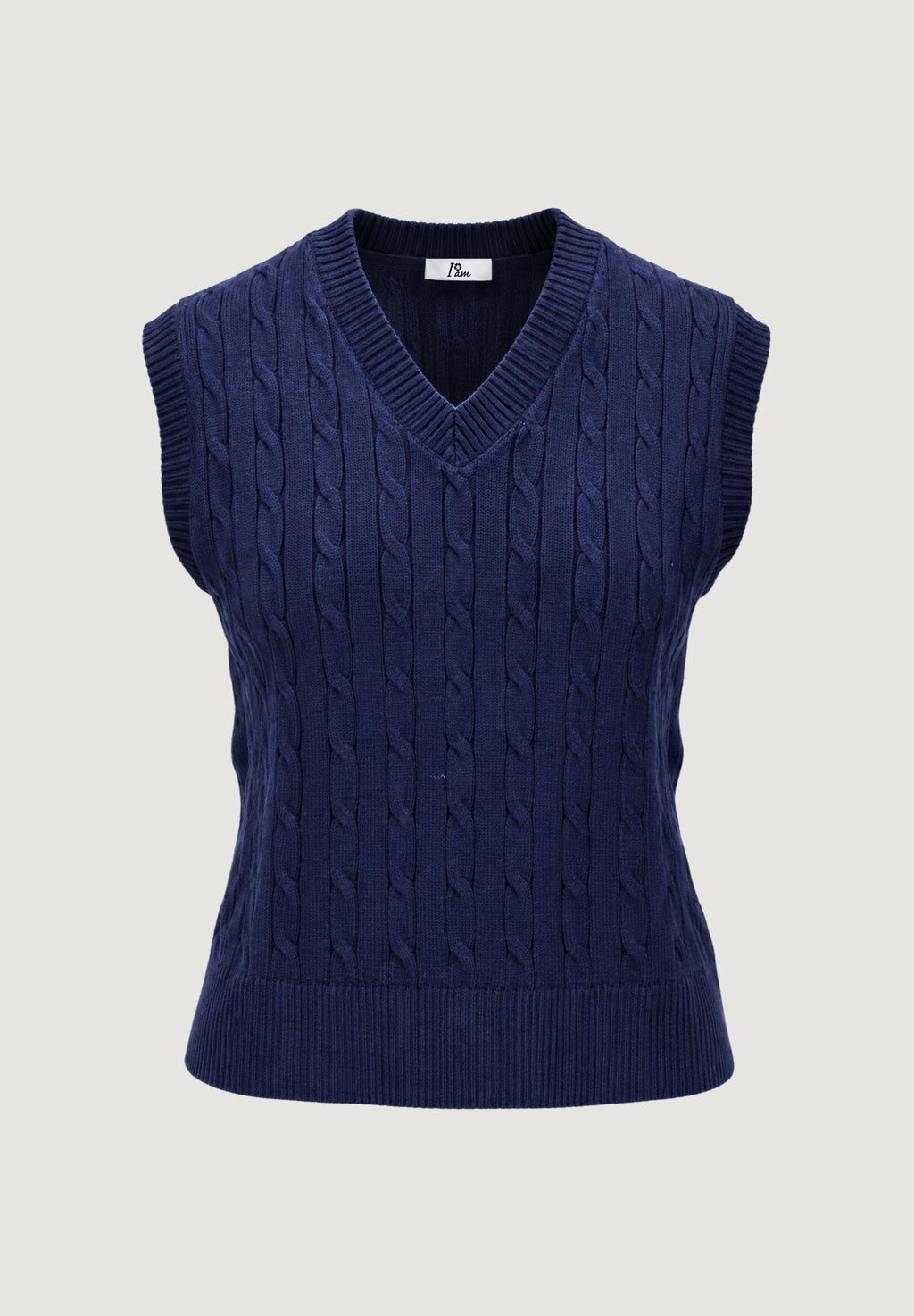 Maglia gilet I am ortensia cable vest