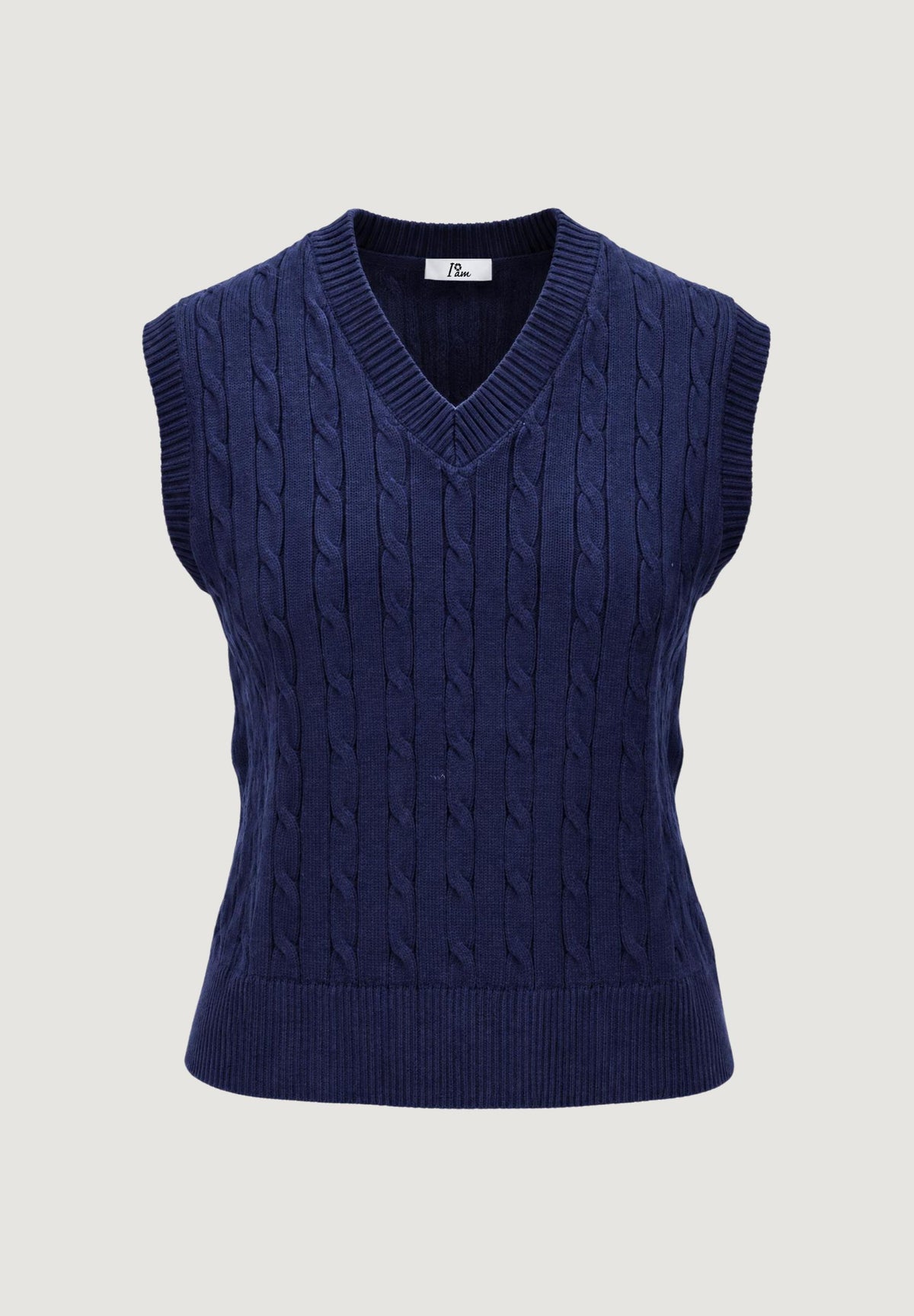 Maglia gilet I am ortensia cable vest