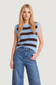 Maglia gilet I am Canotta Cotone Rigata