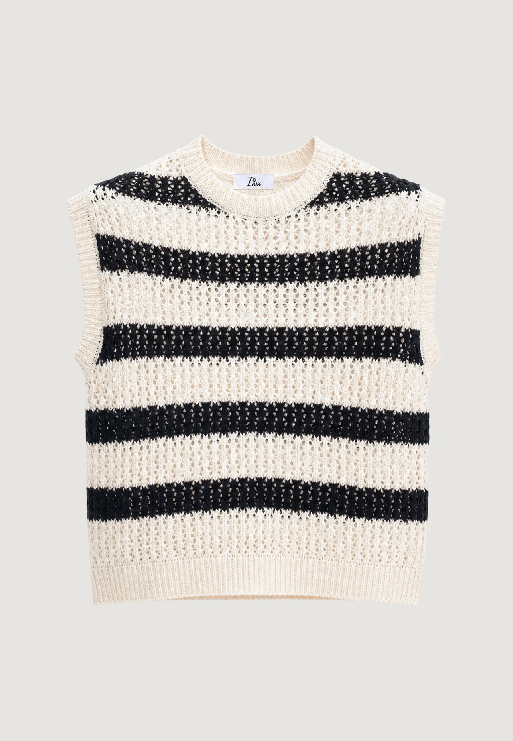 Maglia gilet I am Canotta Cotone Rigata