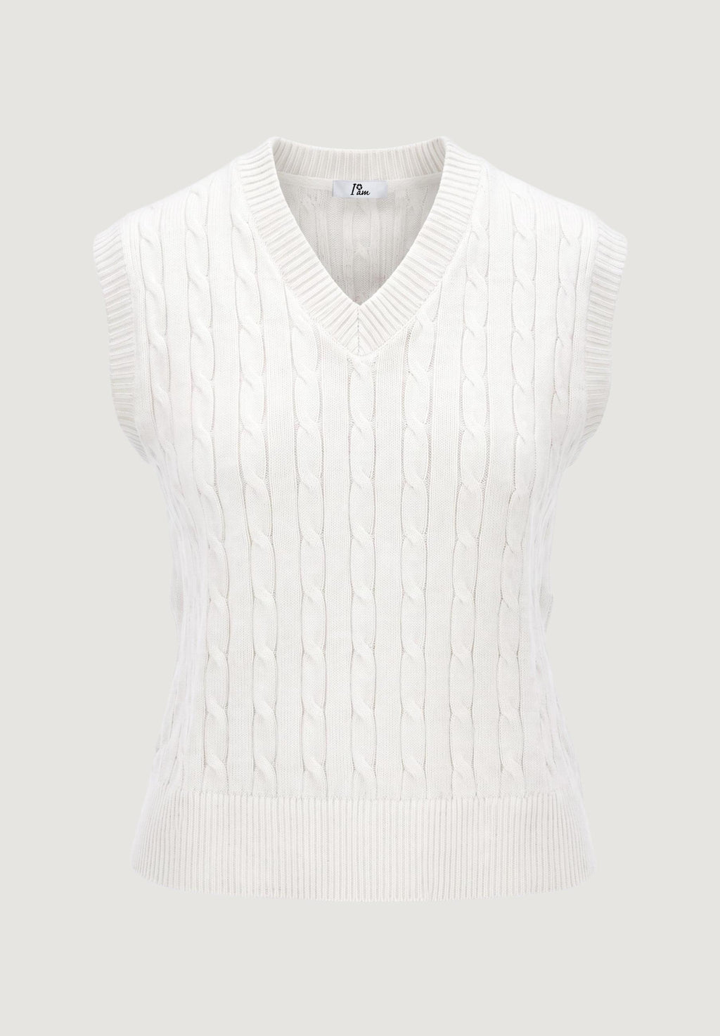 Maglia gilet I am ortensia cable vest