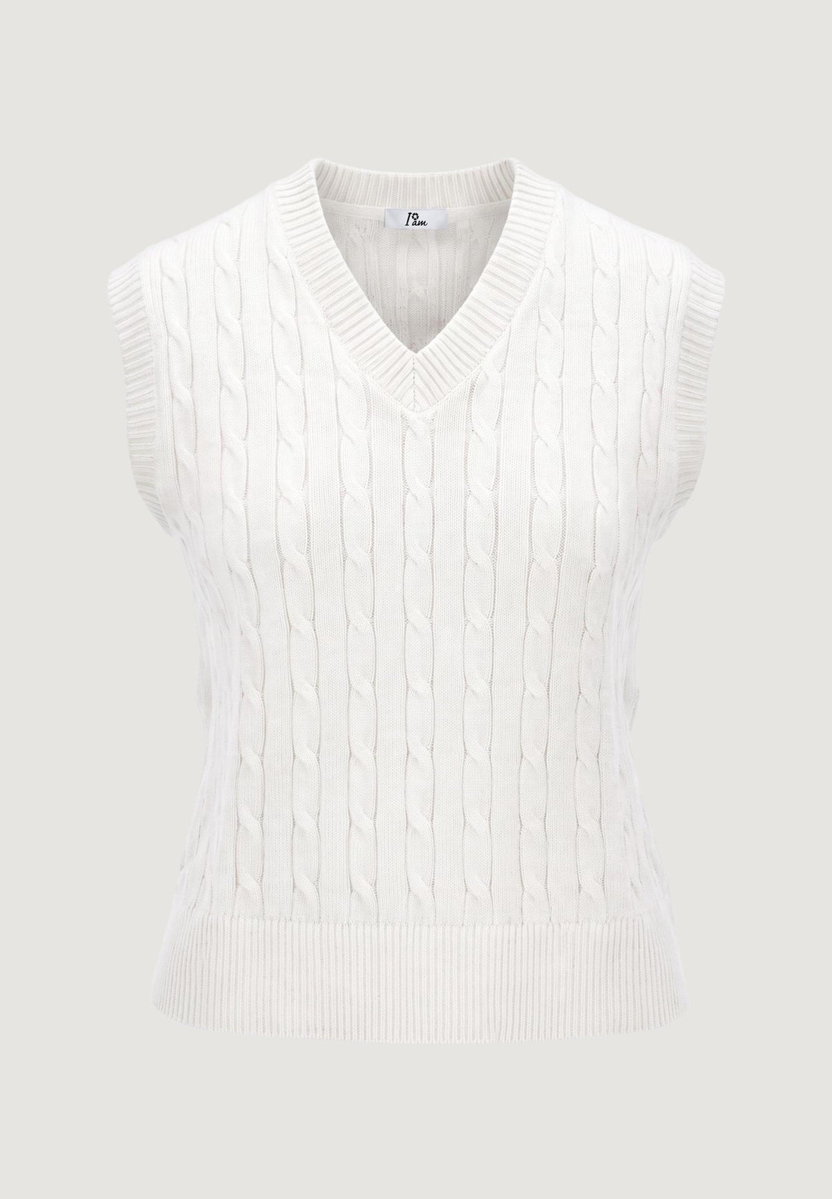 Maglia gilet I am ortensia cable vest