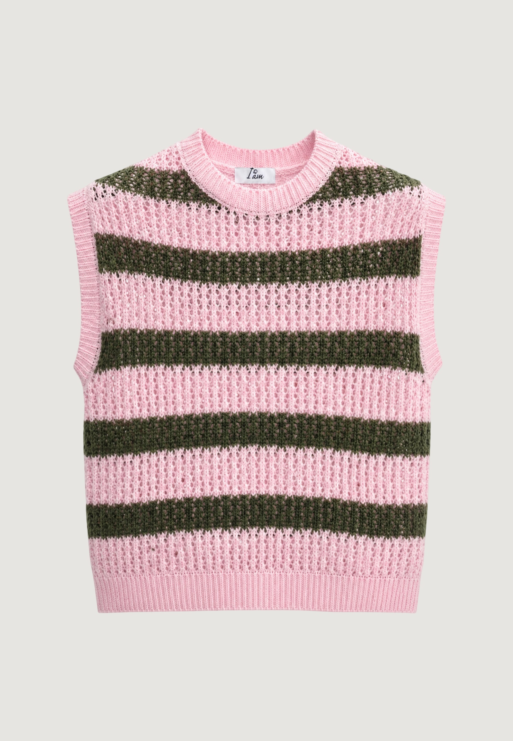 Maglia gilet I am Canotta Cotone Rigata
