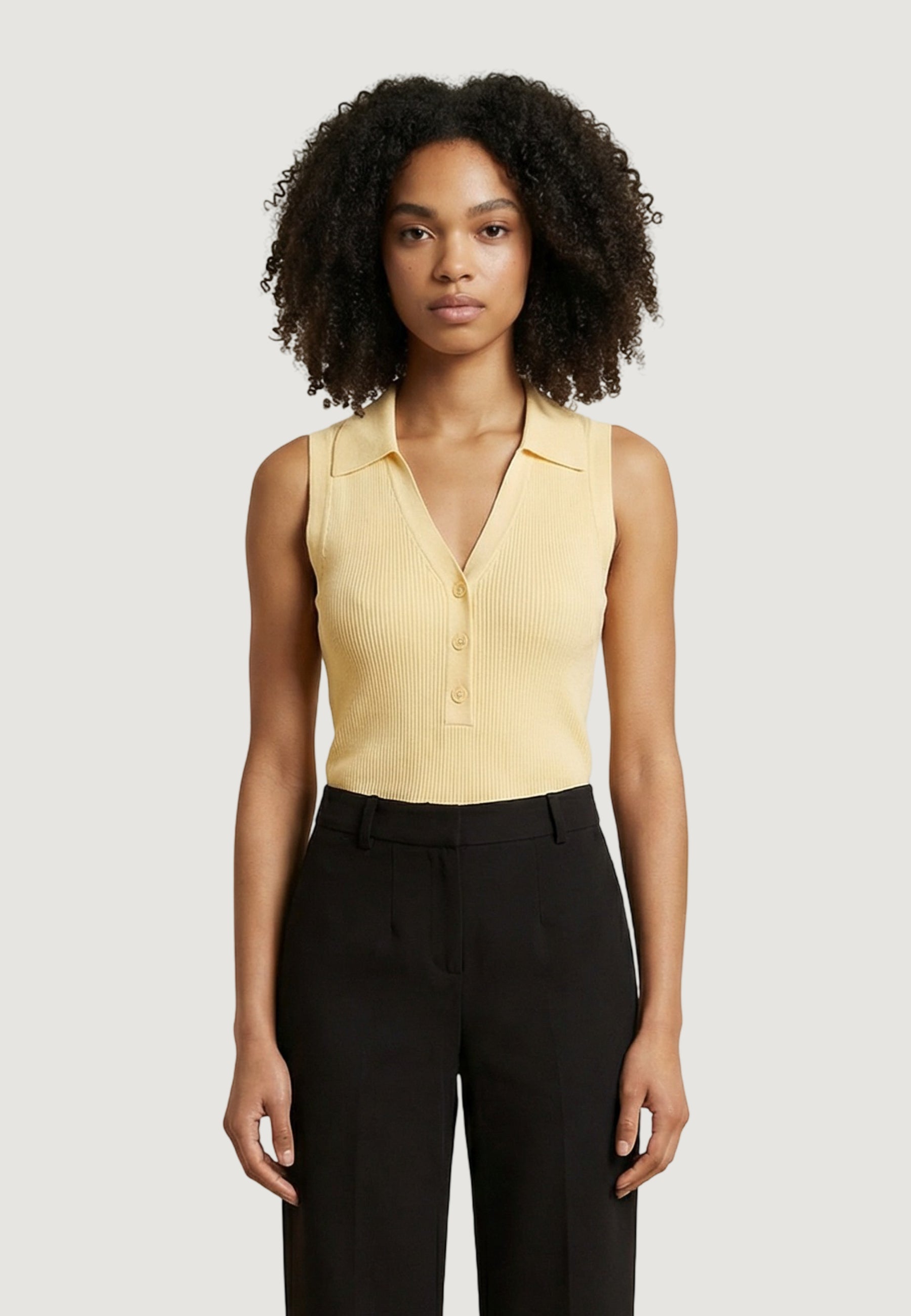 Maglia gilet Jacqueline de Yong Jdynanna S/L Collar Top Knt