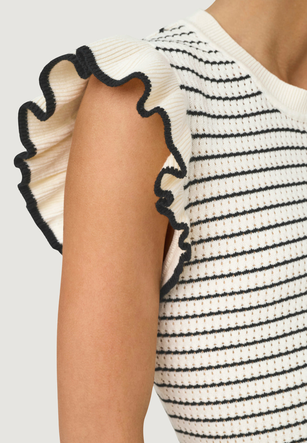 Maglia gilet Jacqueline de Yong Jdycarice S/L Frill Pullover Knt Noos