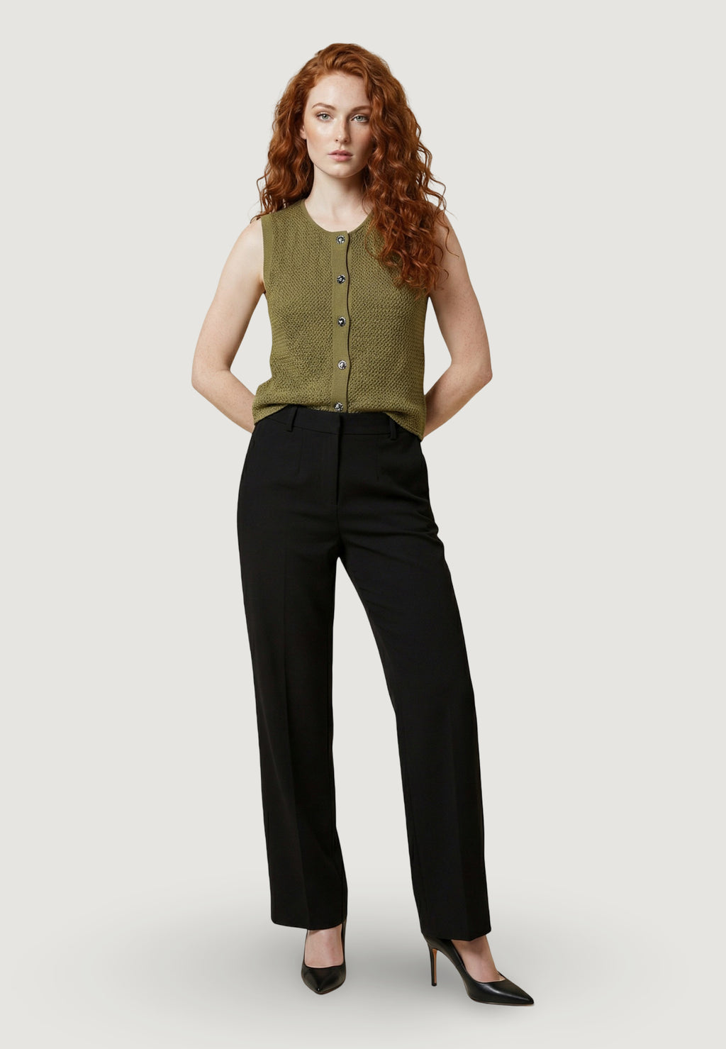 Maglia gilet Jacqueline de Yong Jdymartha S/L O-Neck Vest Knt