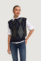 Vest sweater Only Onlrhombus Argyle Vest Knt Noos