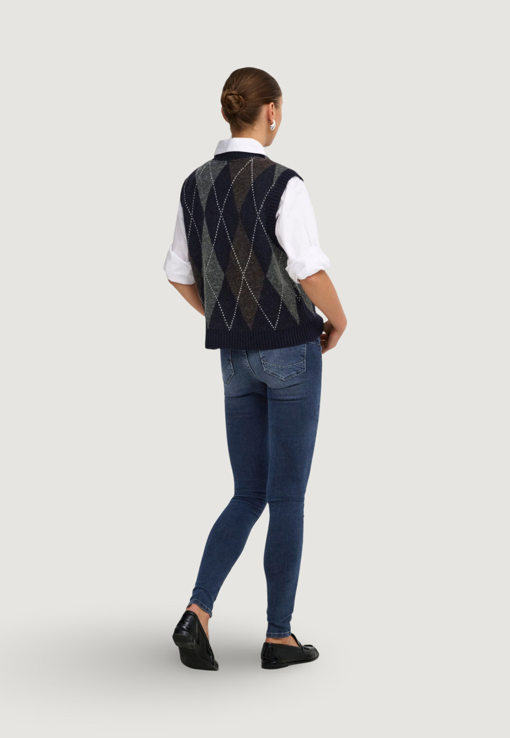 Vest sweater Only Onlrhombus Argyle Vest Knt Noos